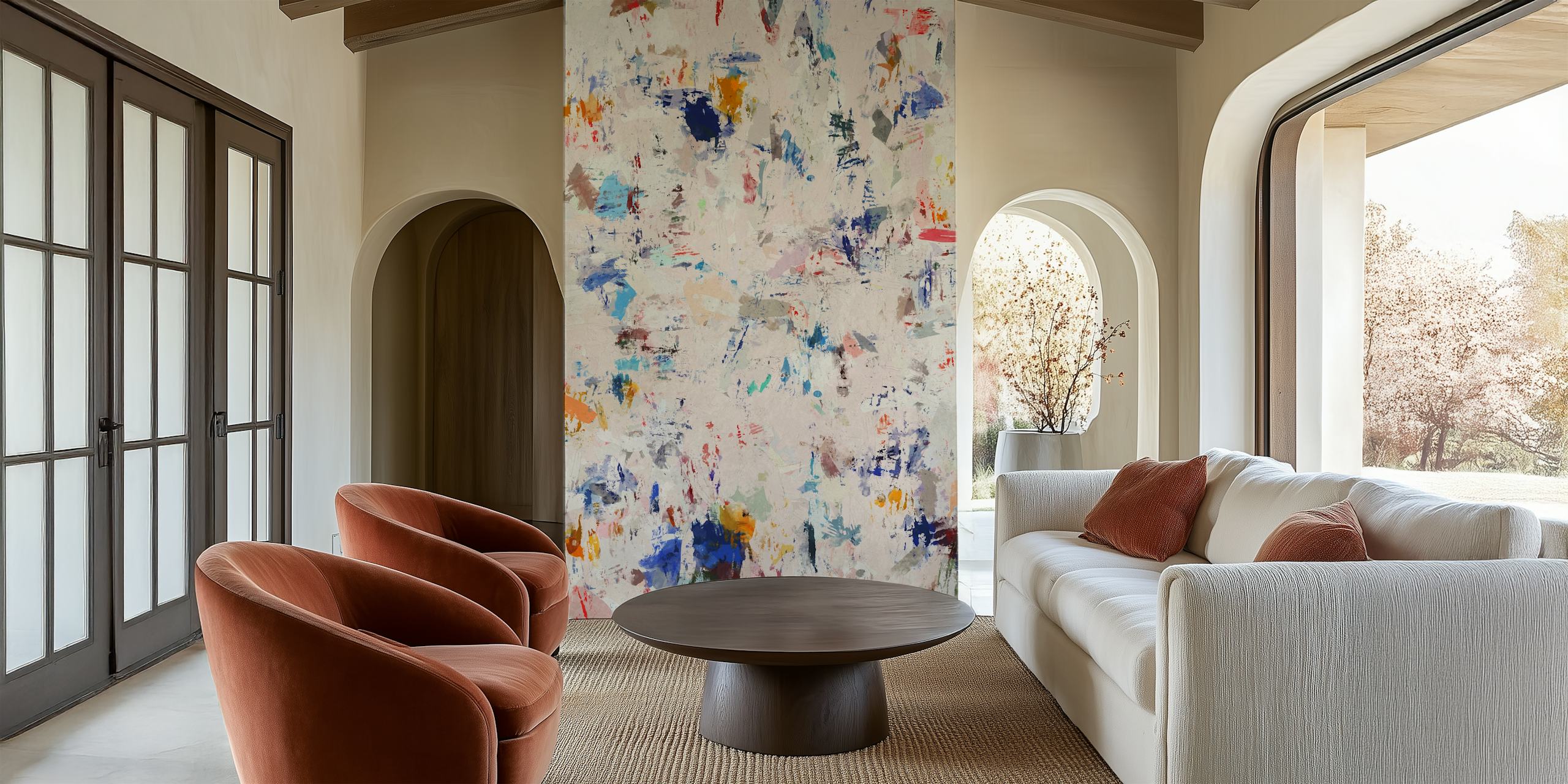 Random Brush Strokes 4 wallpaper in a room