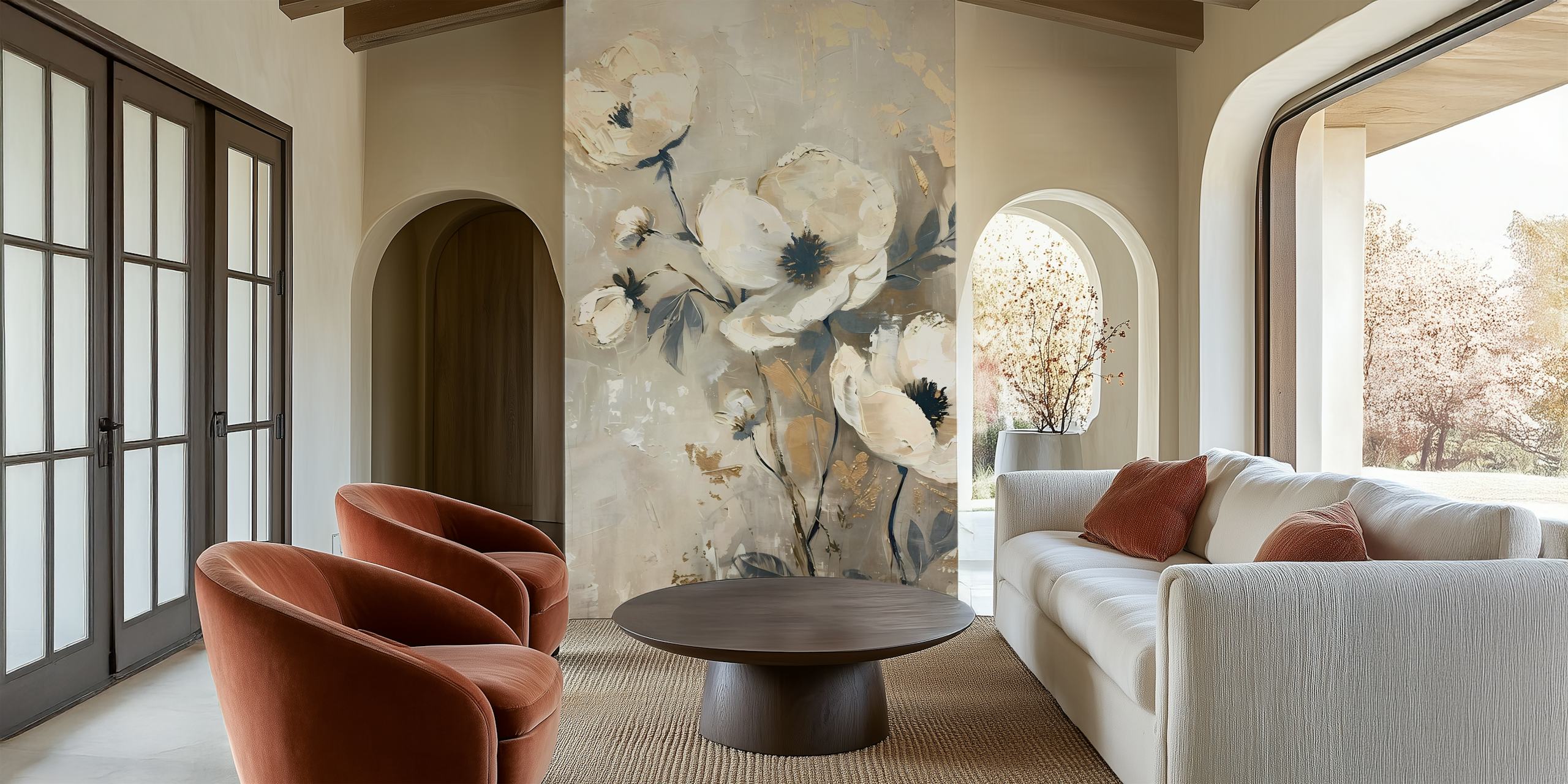 Elegant Bloom Art blomstertapet i et rum