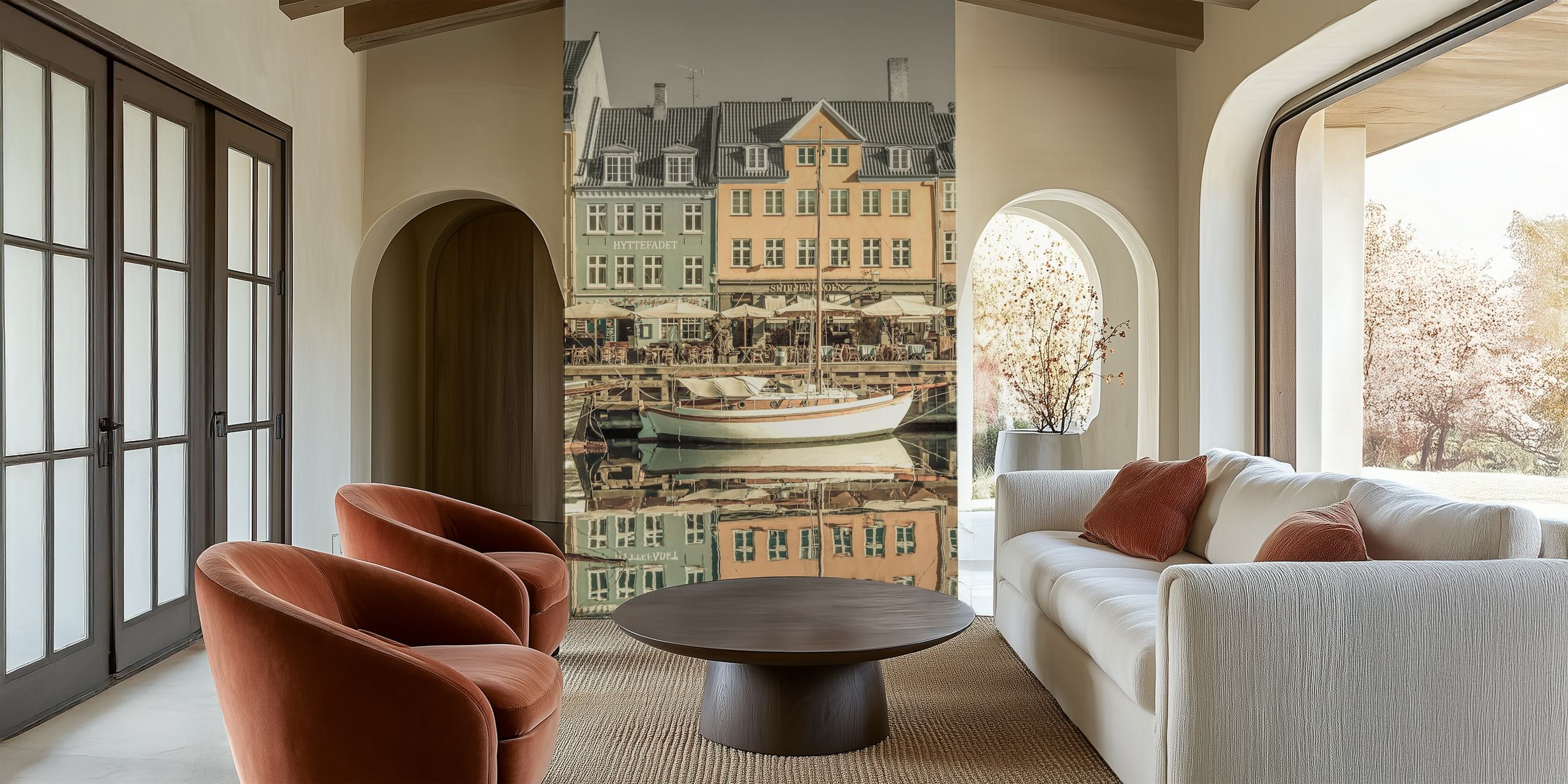 Copenhagen vintage wallpaper in a room