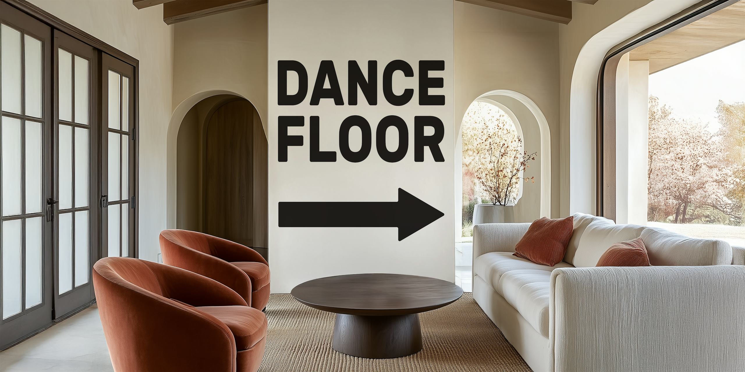 carta da parati Dance Floor mostrata in una stanza