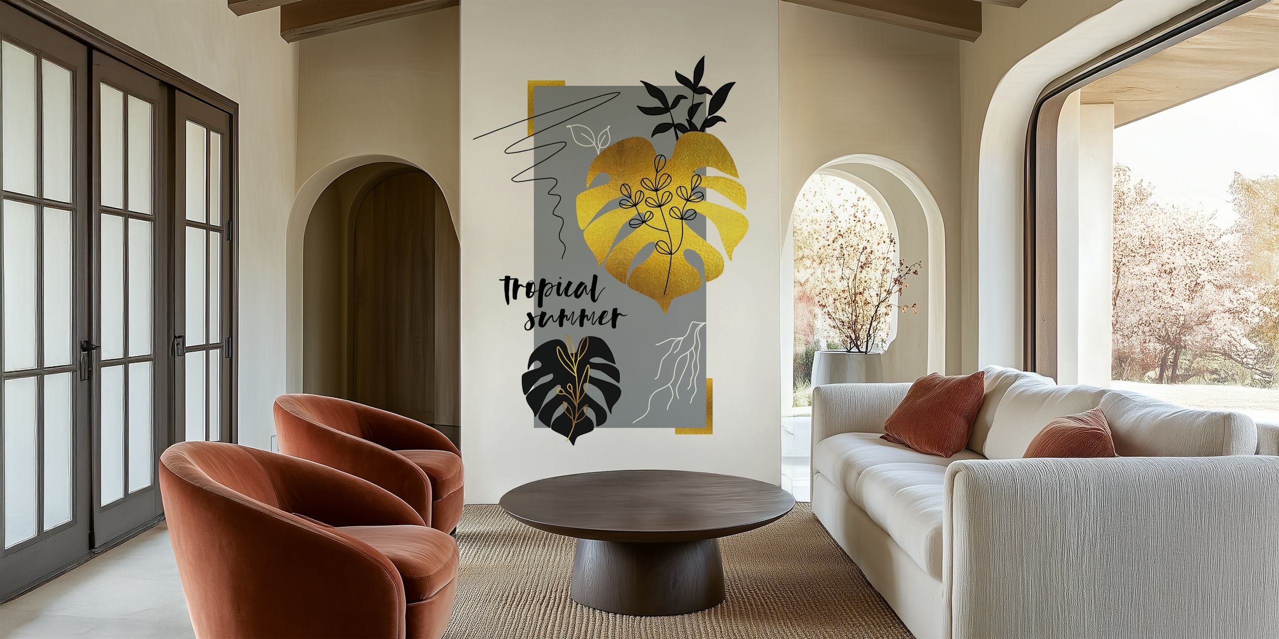 Tropical Love For Nature Ταπετσαρία Σε Ένα Δωμάτιο