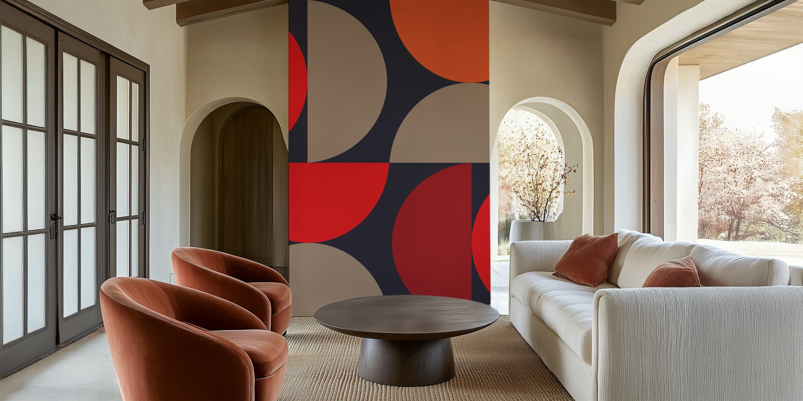 Papier peint Semi Circles 6 dans une pièce