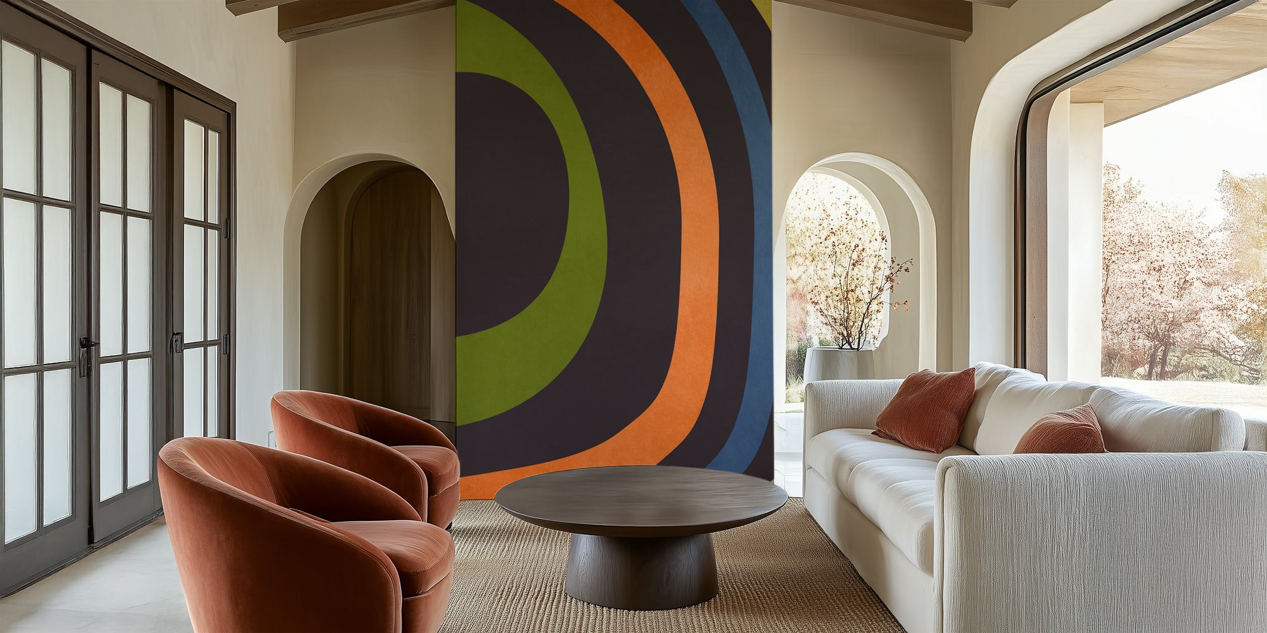 Colorful wallpaper design for interior decoration