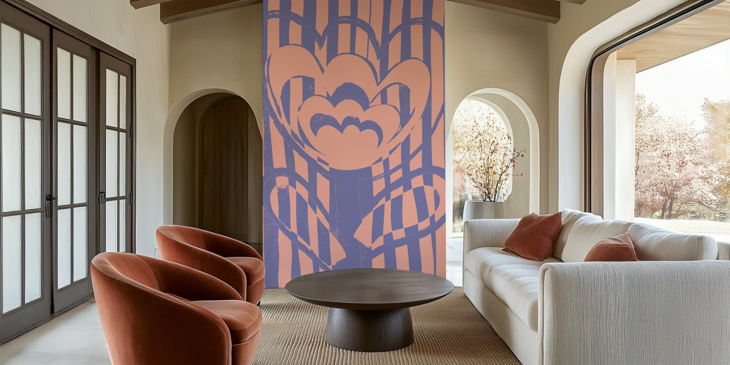 Papier peint Giant Flower dans une pièce moderne
