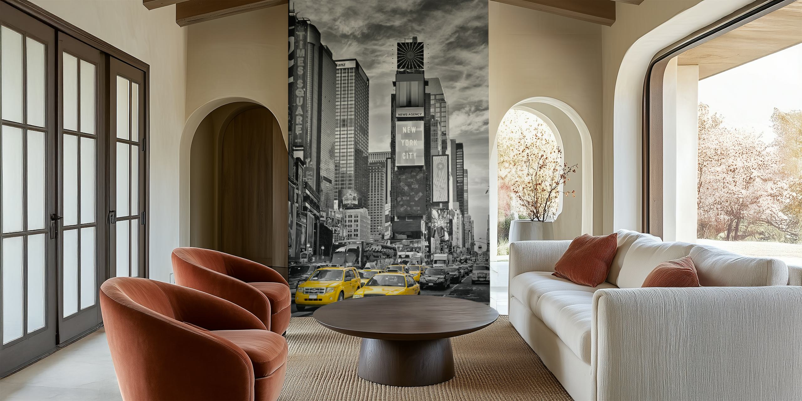 Papier Peint New York City Times Square Dans Une Chambre