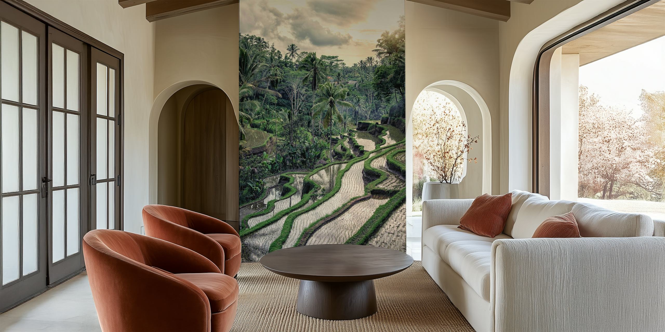 Carta da parati Tegallalang Rice Terrace in una stanza