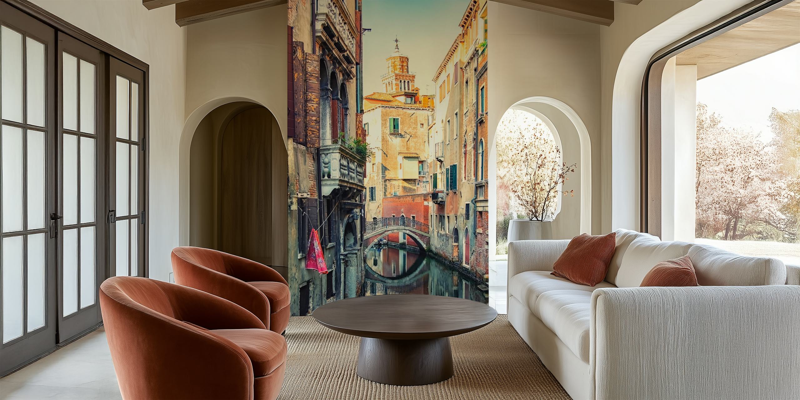 Canal In Venice tapetdesign i et rum