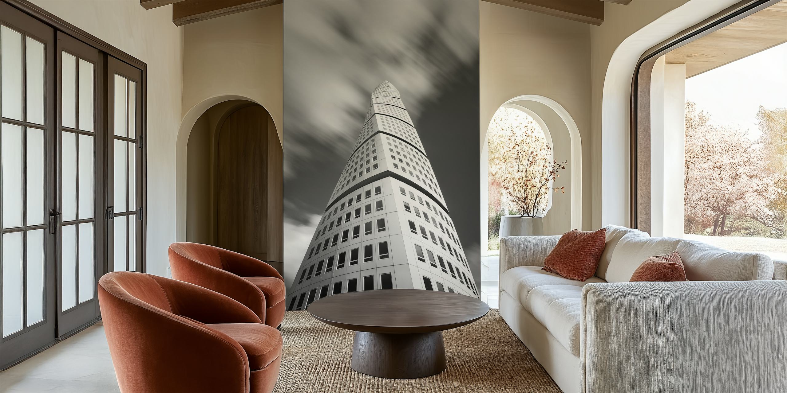 Papel de parede Modern Sweden em um quarto elegante