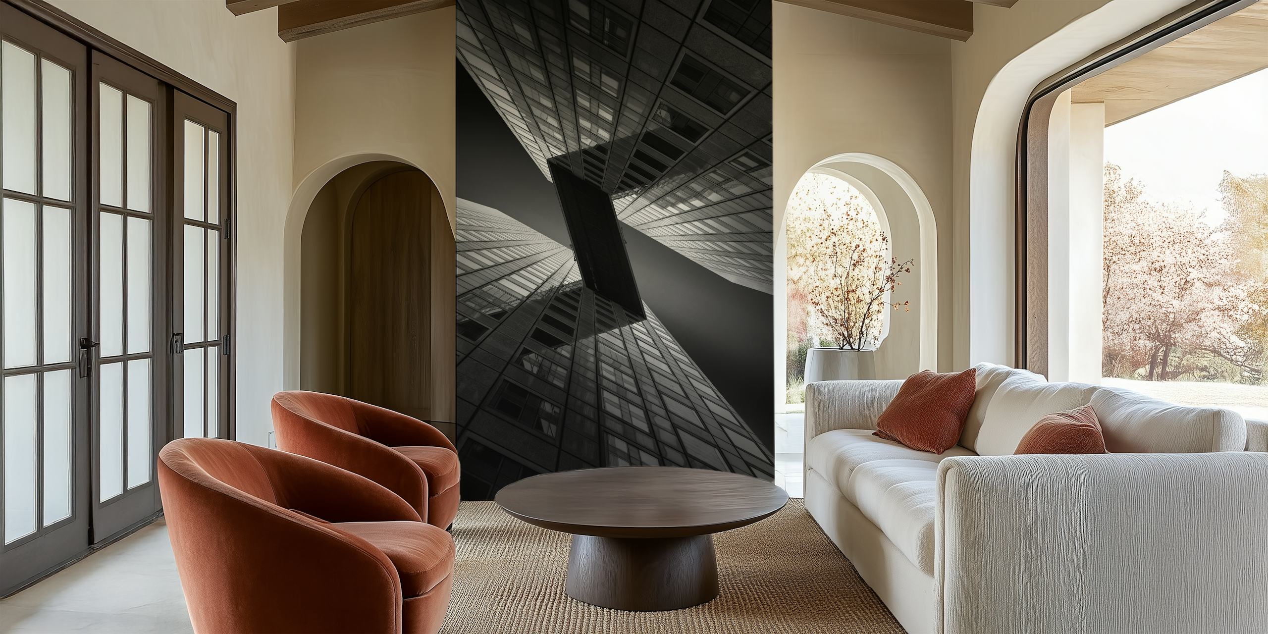 Modern wallpaper design in a room