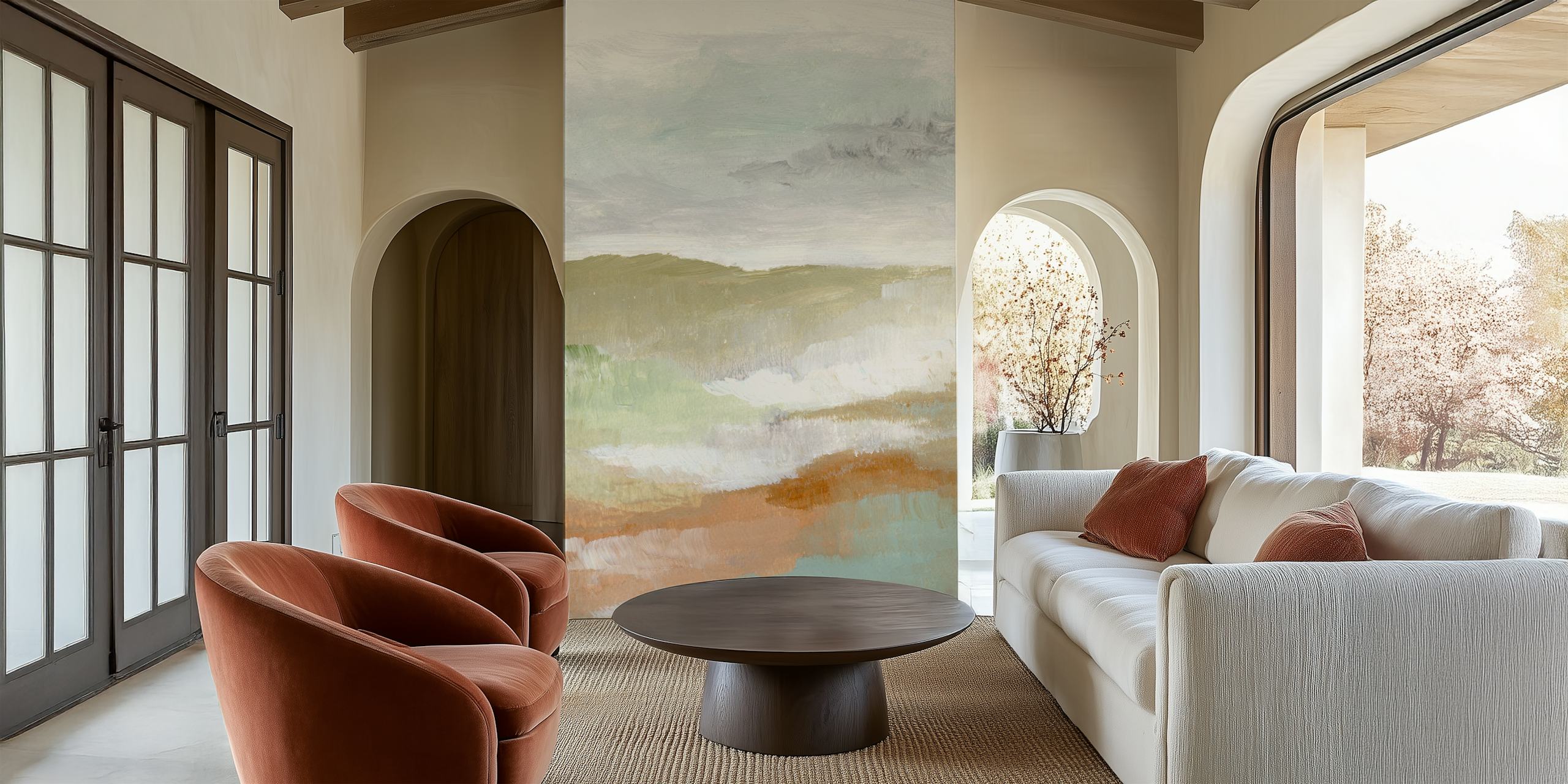 Papel pintado Spring bliss mostrado en una habitación