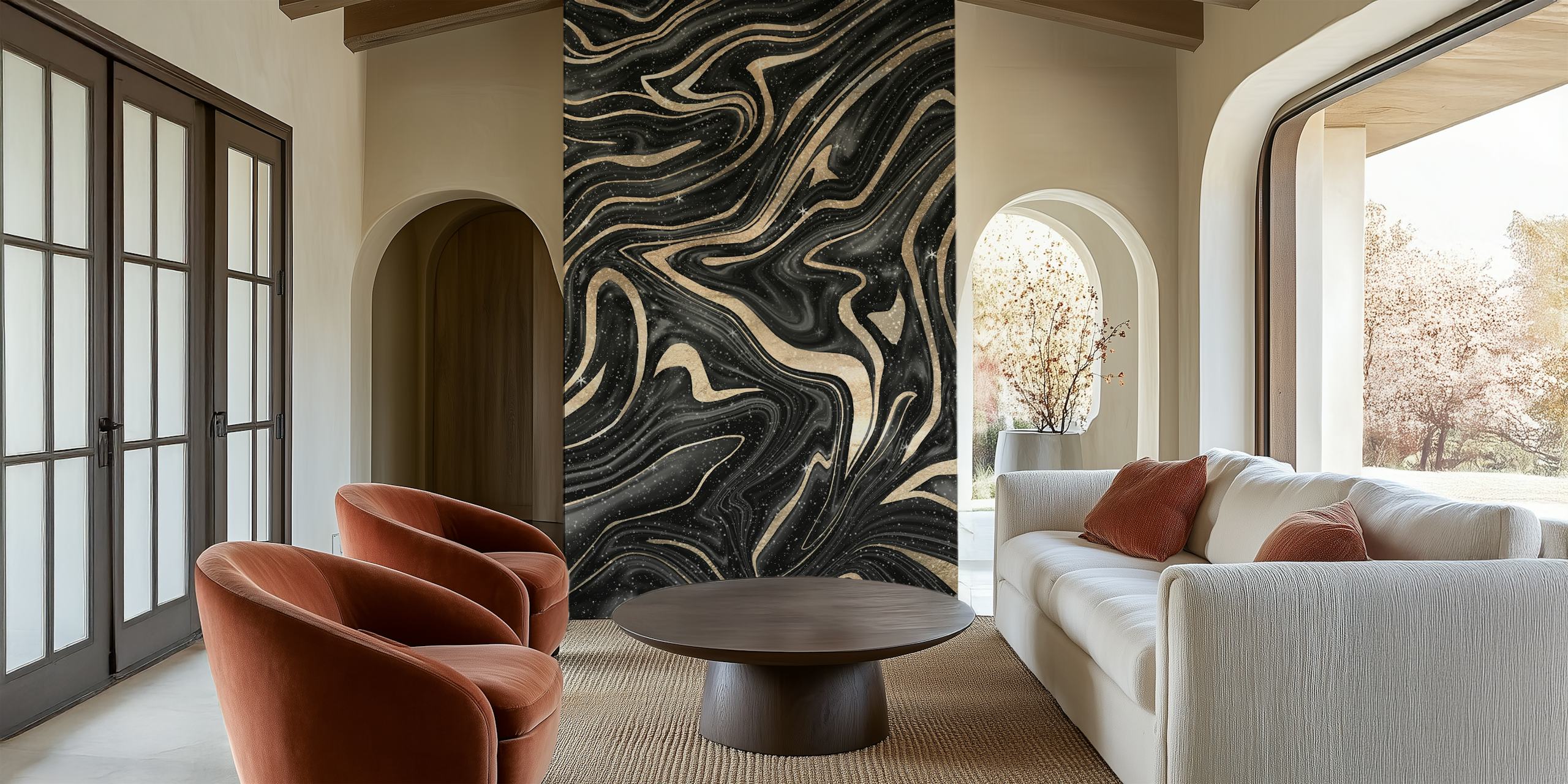 Bohemian Marble Dream 1 wallpaper in a room