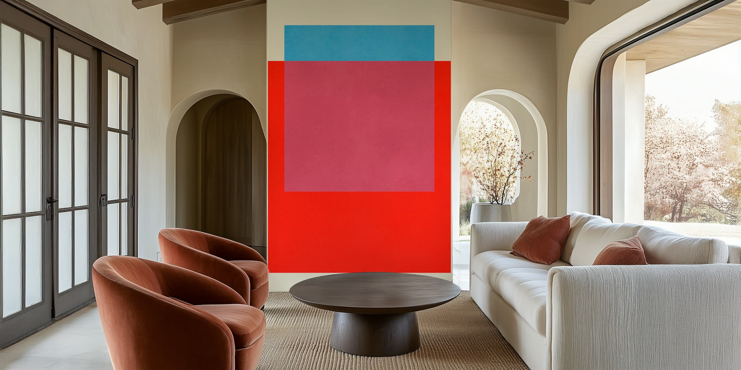 Contemporary modern wallpaper in a room