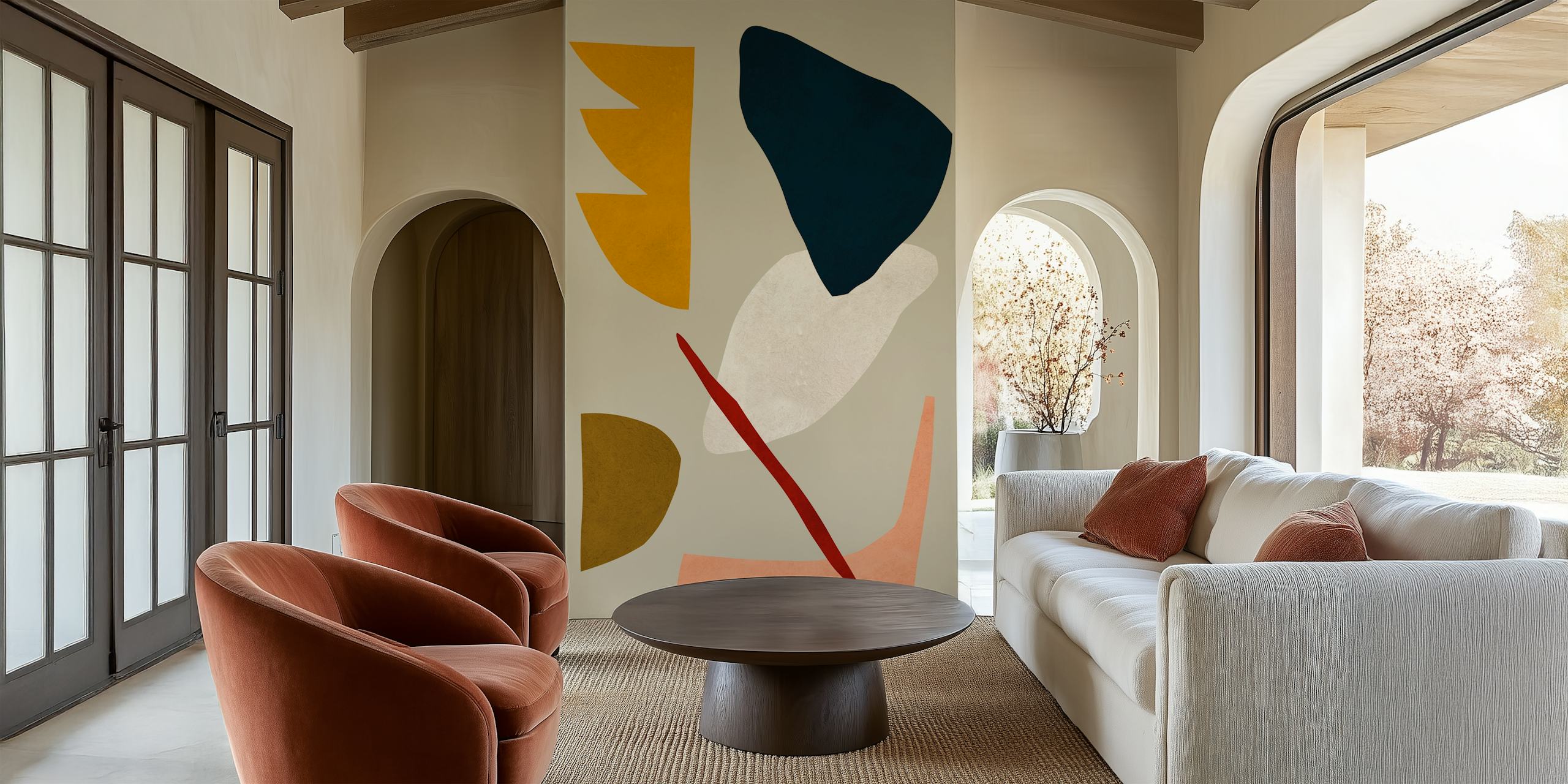 Expressionist harmony 9 wallpaper design in a room