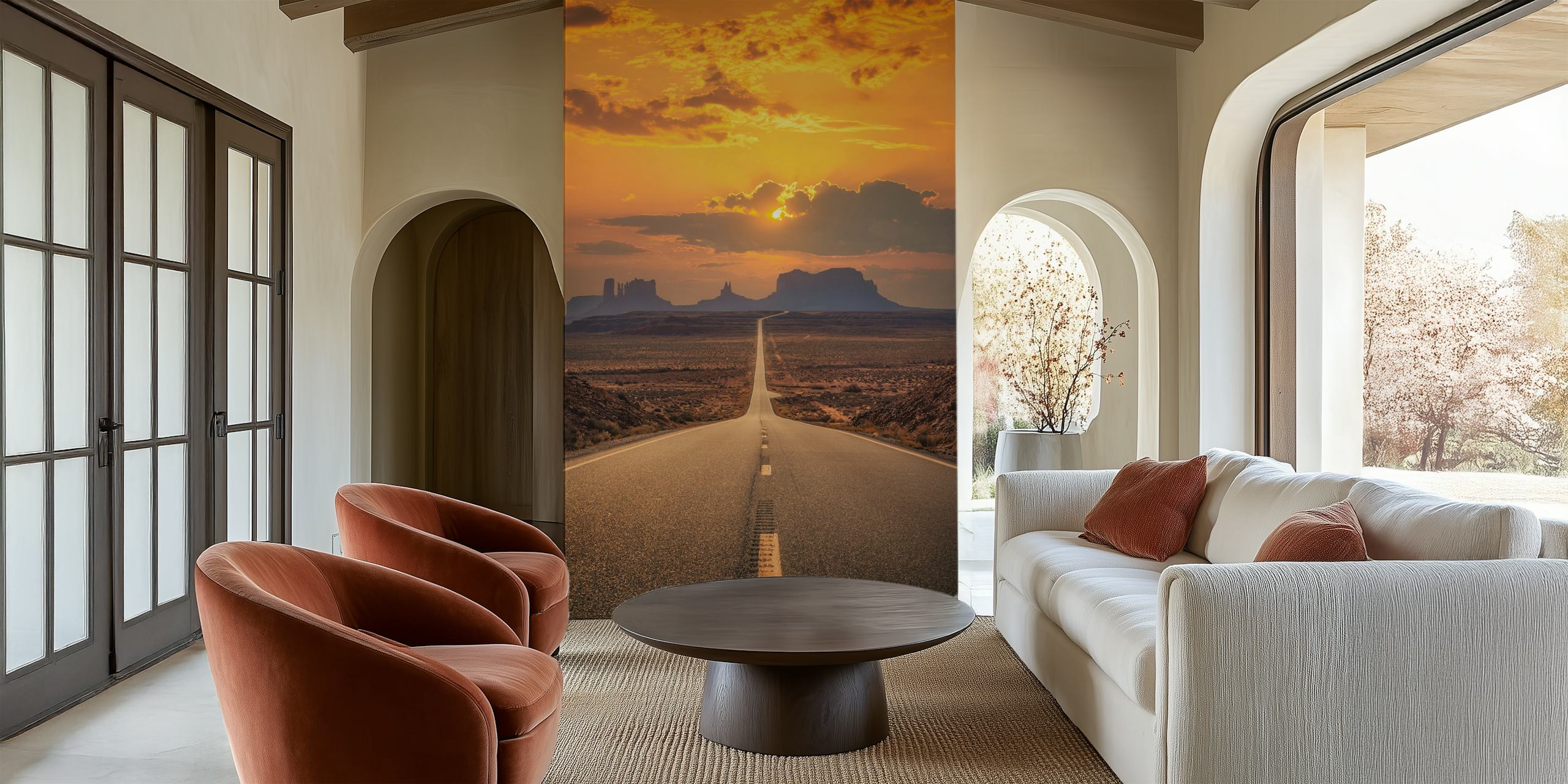 Famous Forrest Gump Road ταπετσαρία σε ένα δωμάτιο