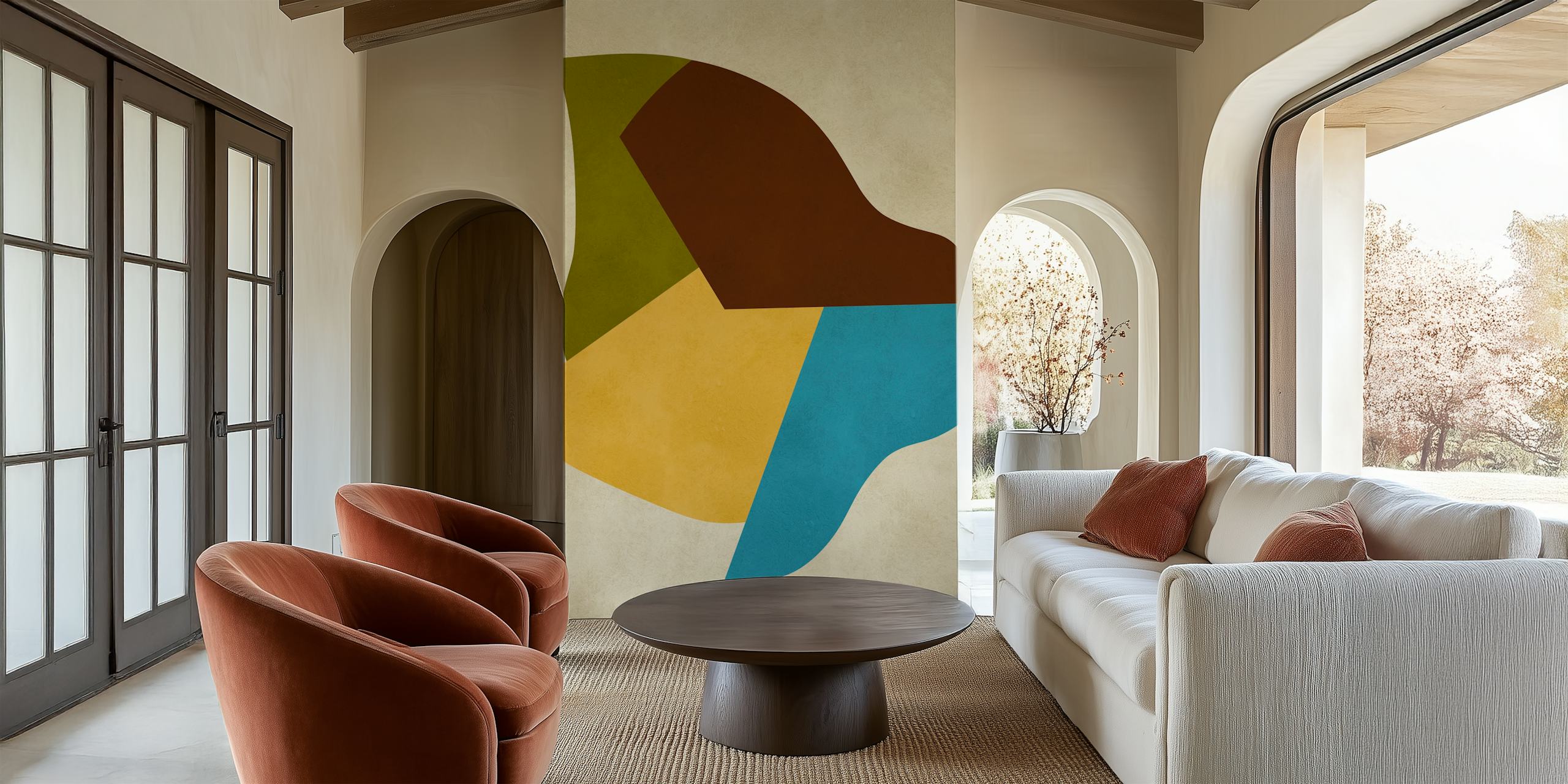 Modern and contemporary wallpaper in a room