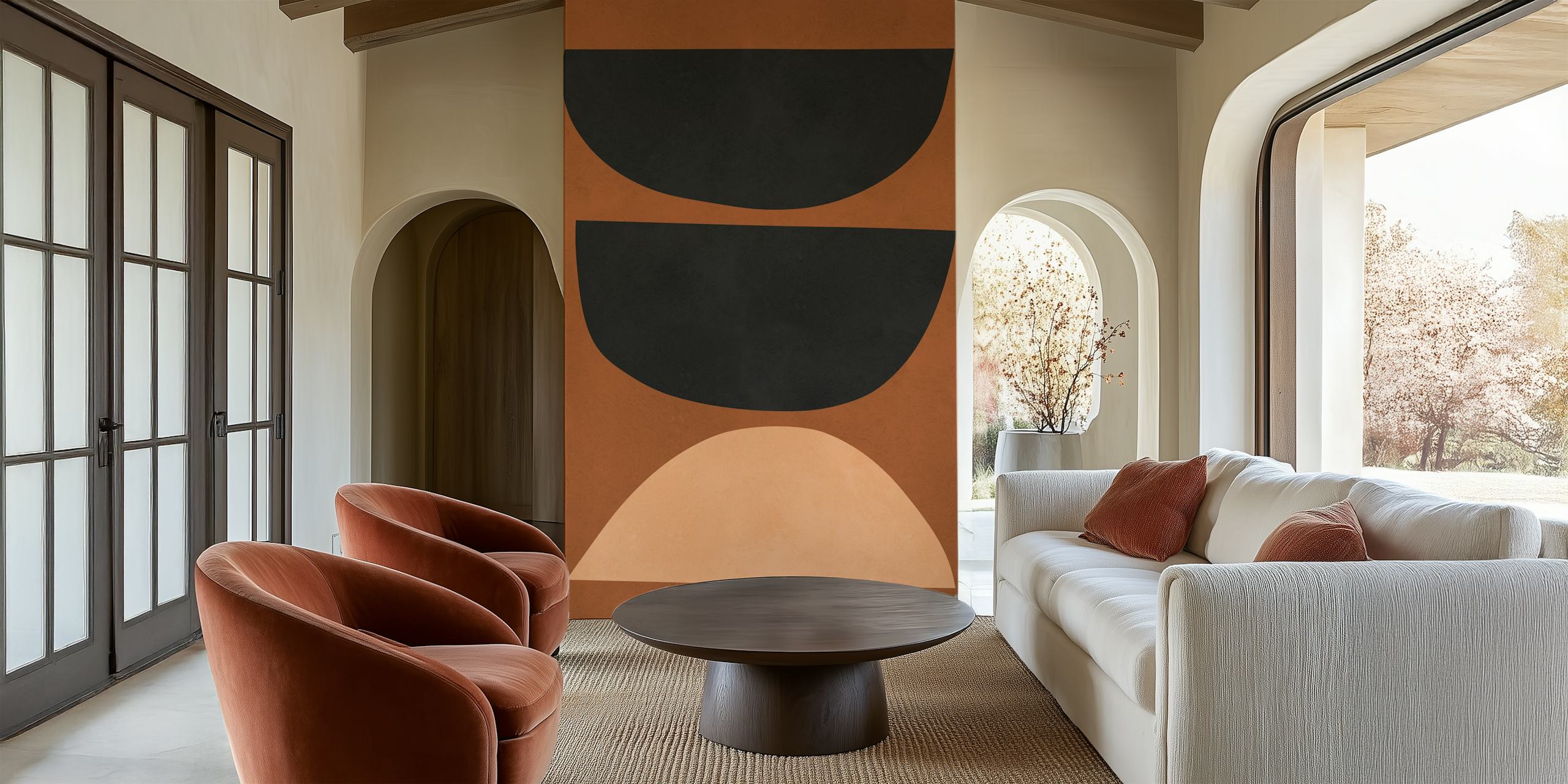 Papel pintado Tribal shapes en una habitación