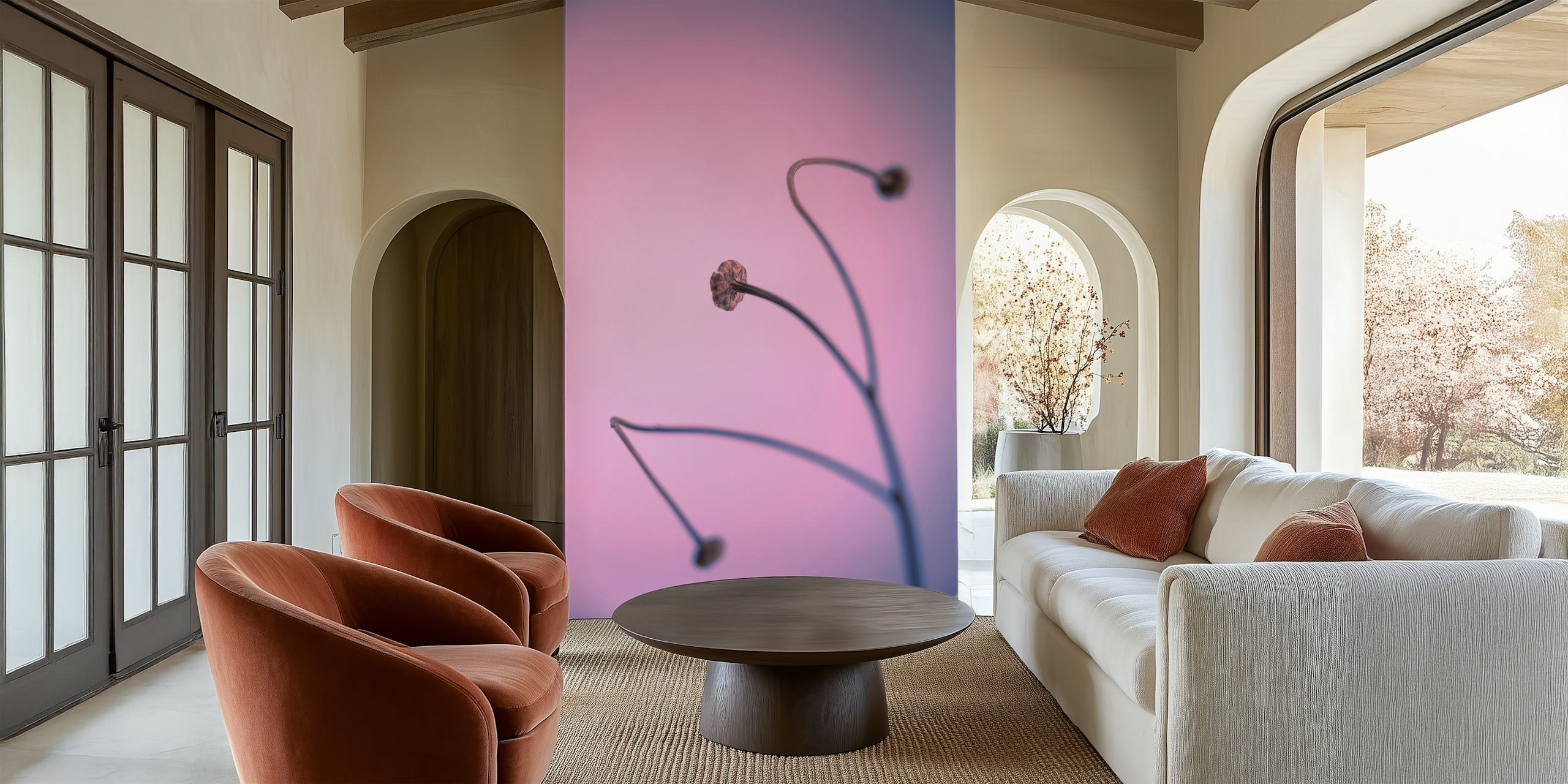 Artistic floral wallpaper design