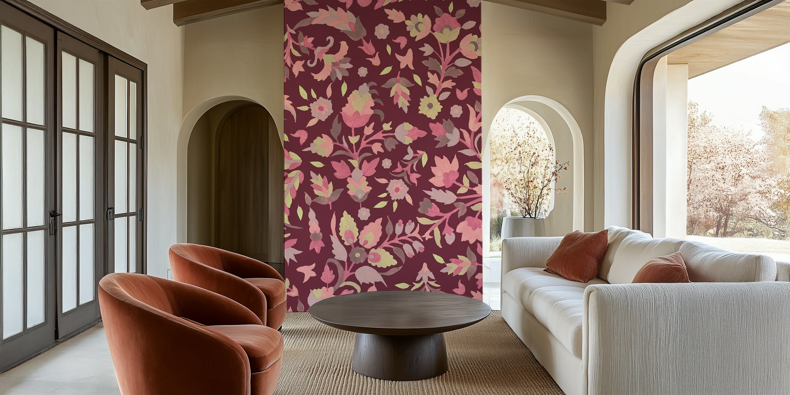 Pashmina Paisley Flower 3 ταπετσαρία σε ένα δωμάτιο
