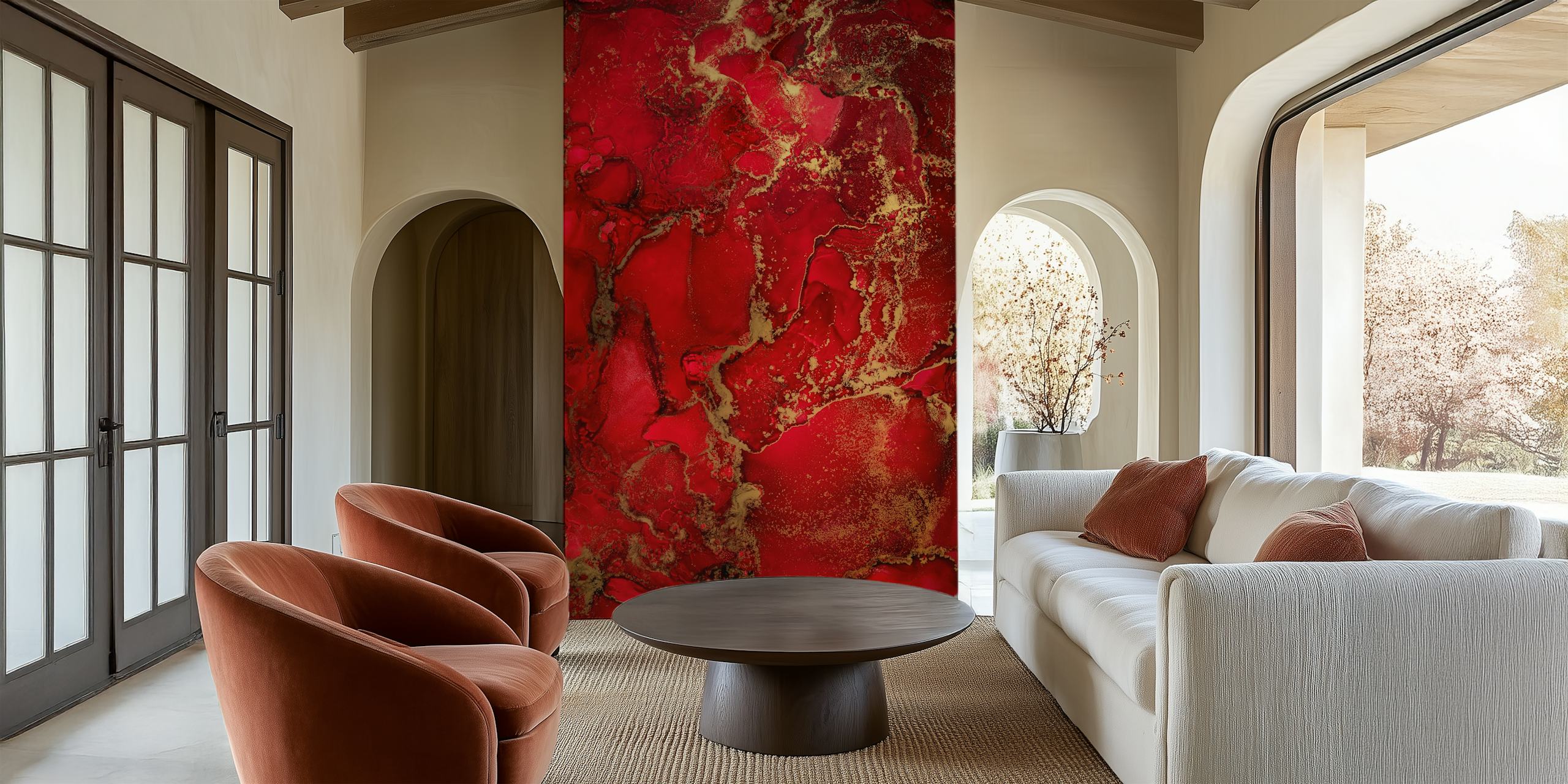 Carta da parati Love Inks mostrata in una stanza