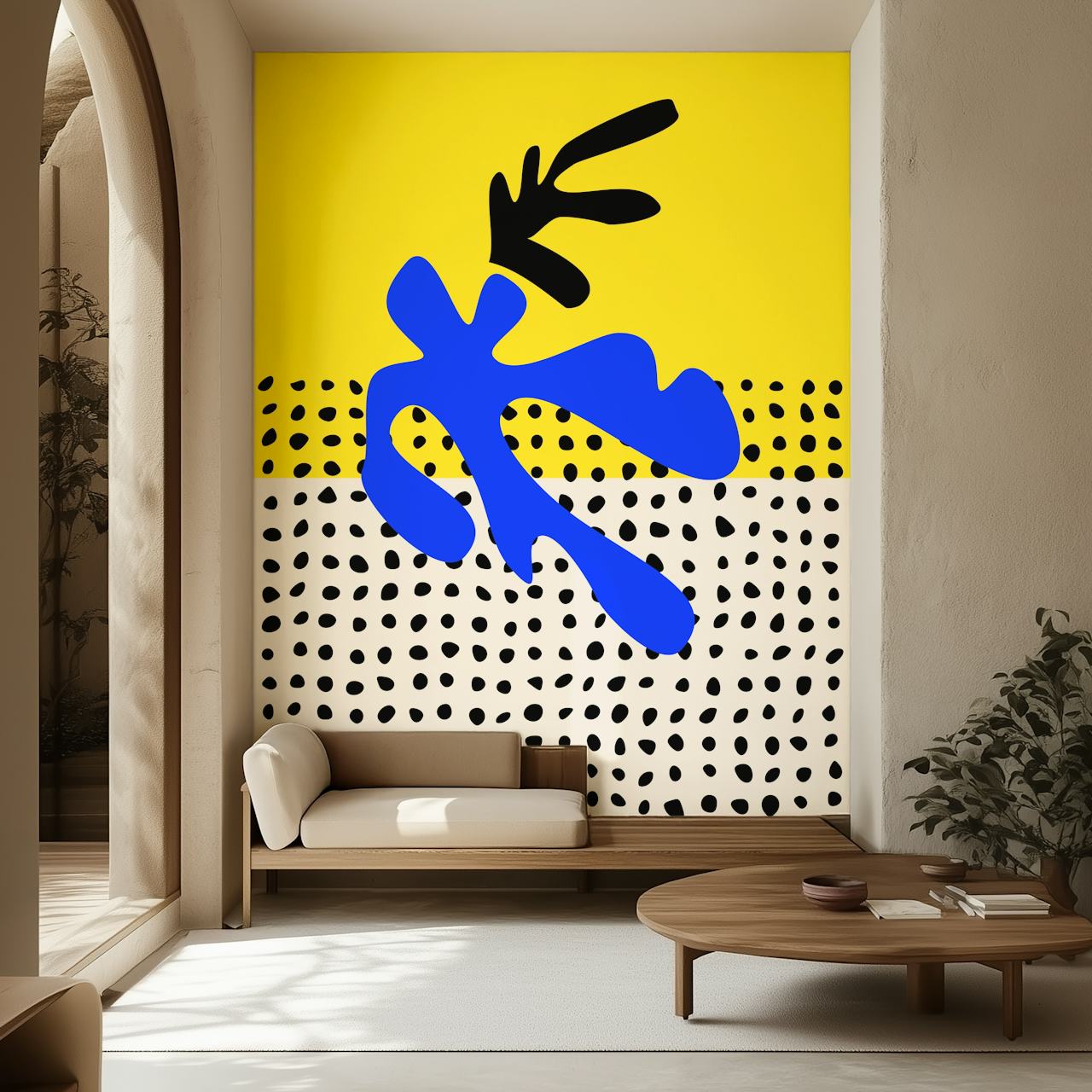 Vibrant Matisse Inspired Art tapetti huoneessa