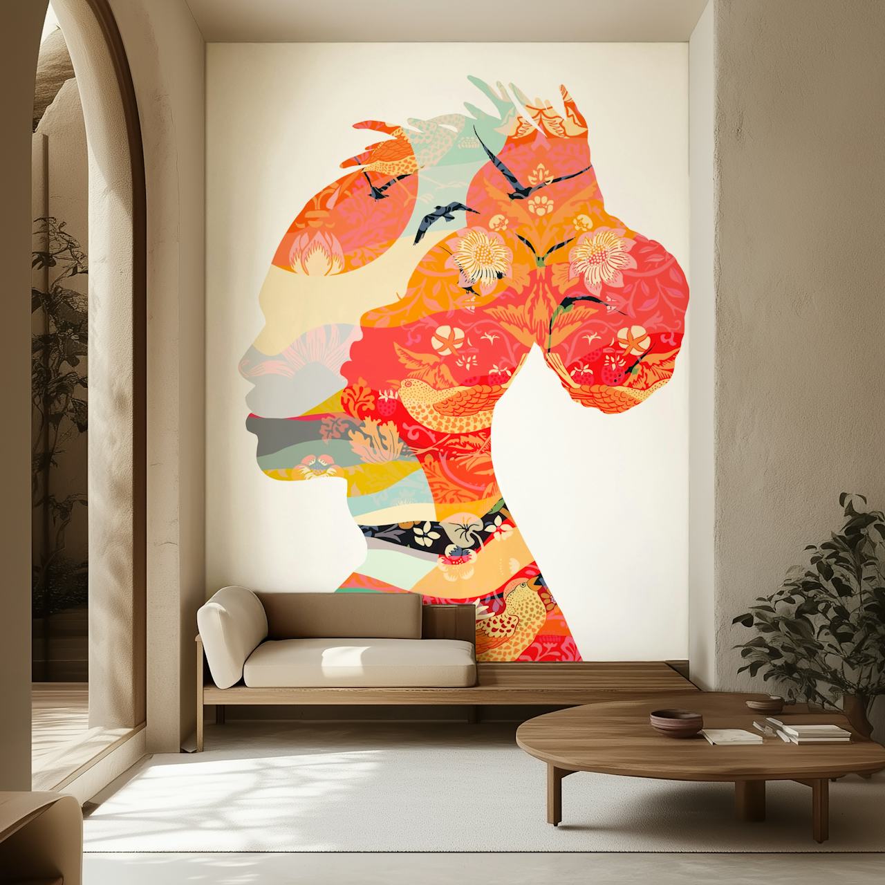 Floral Dreams Fusion wallpaper in a room