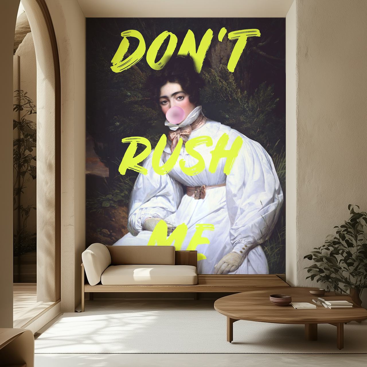 Sassy Lady wallpaper displayed in a room