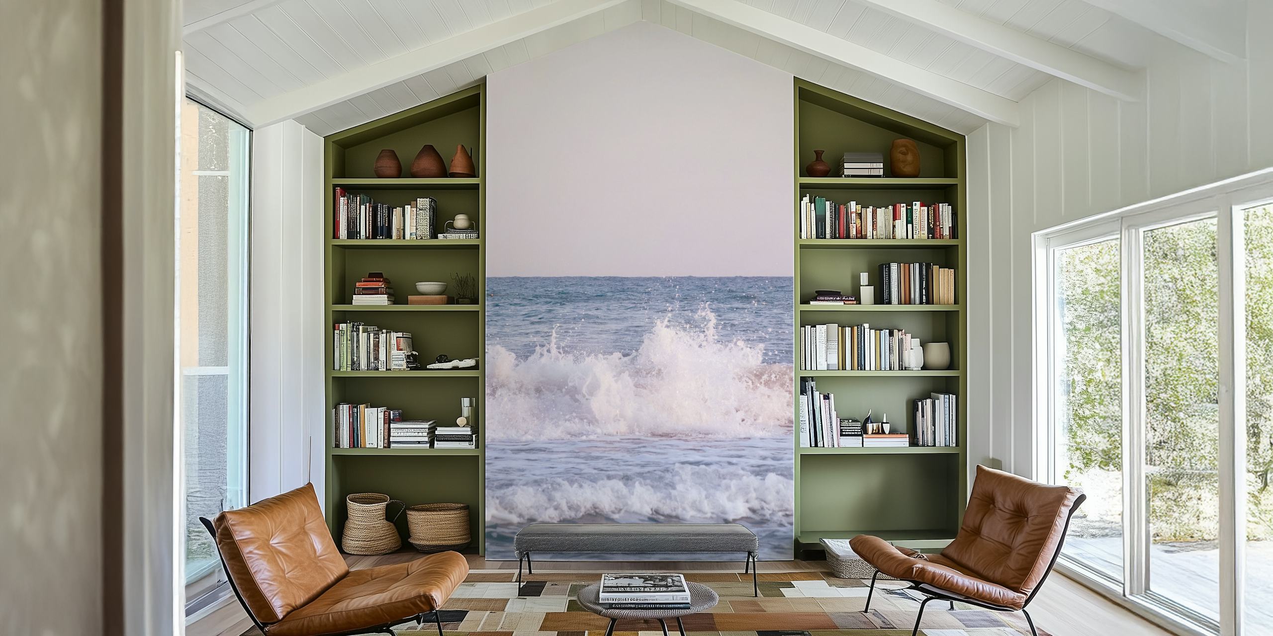 Ocean Wave Dream 2 wallpaper in a room