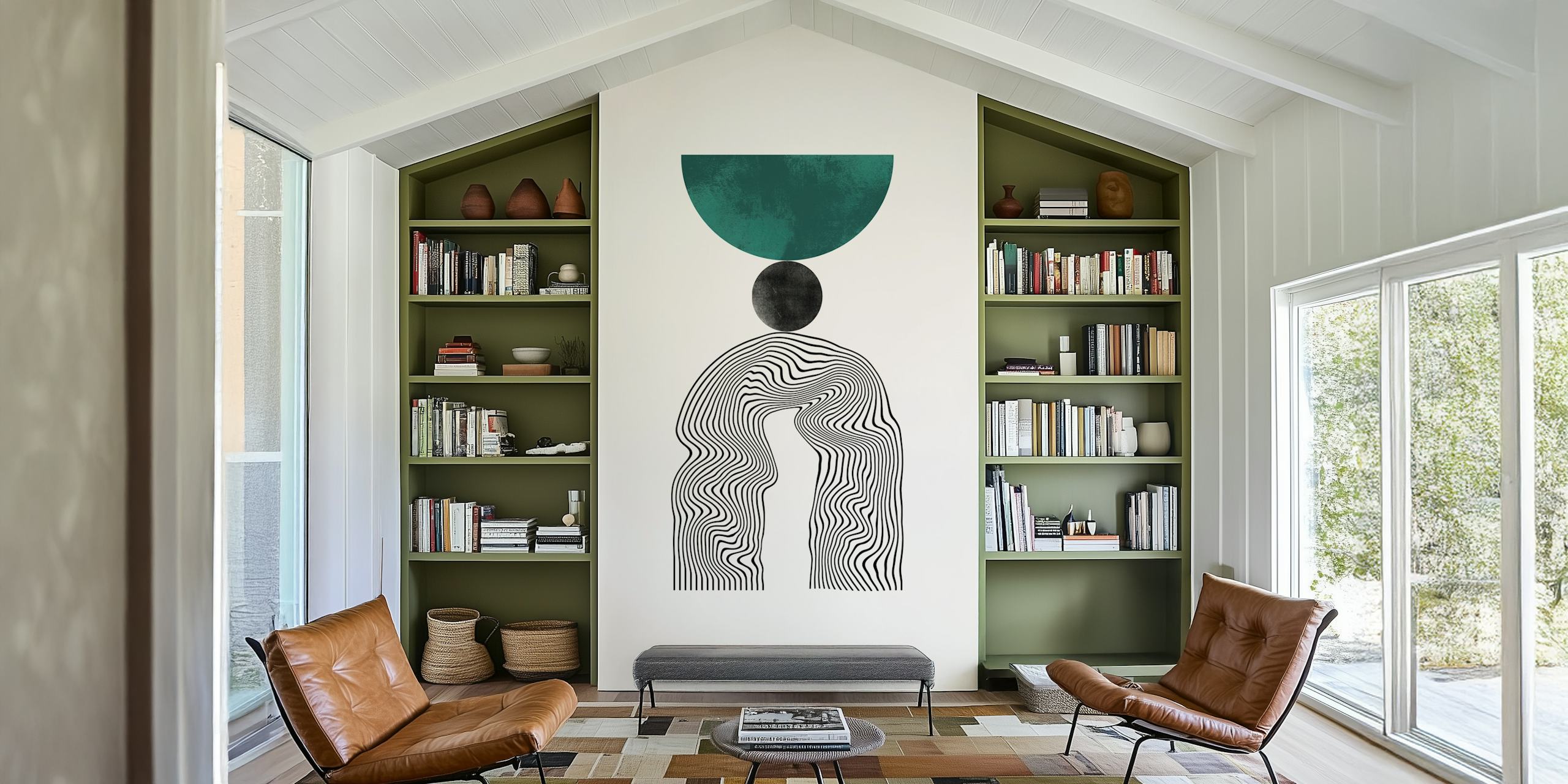 Modern Zen Design wallpaper in een kamer