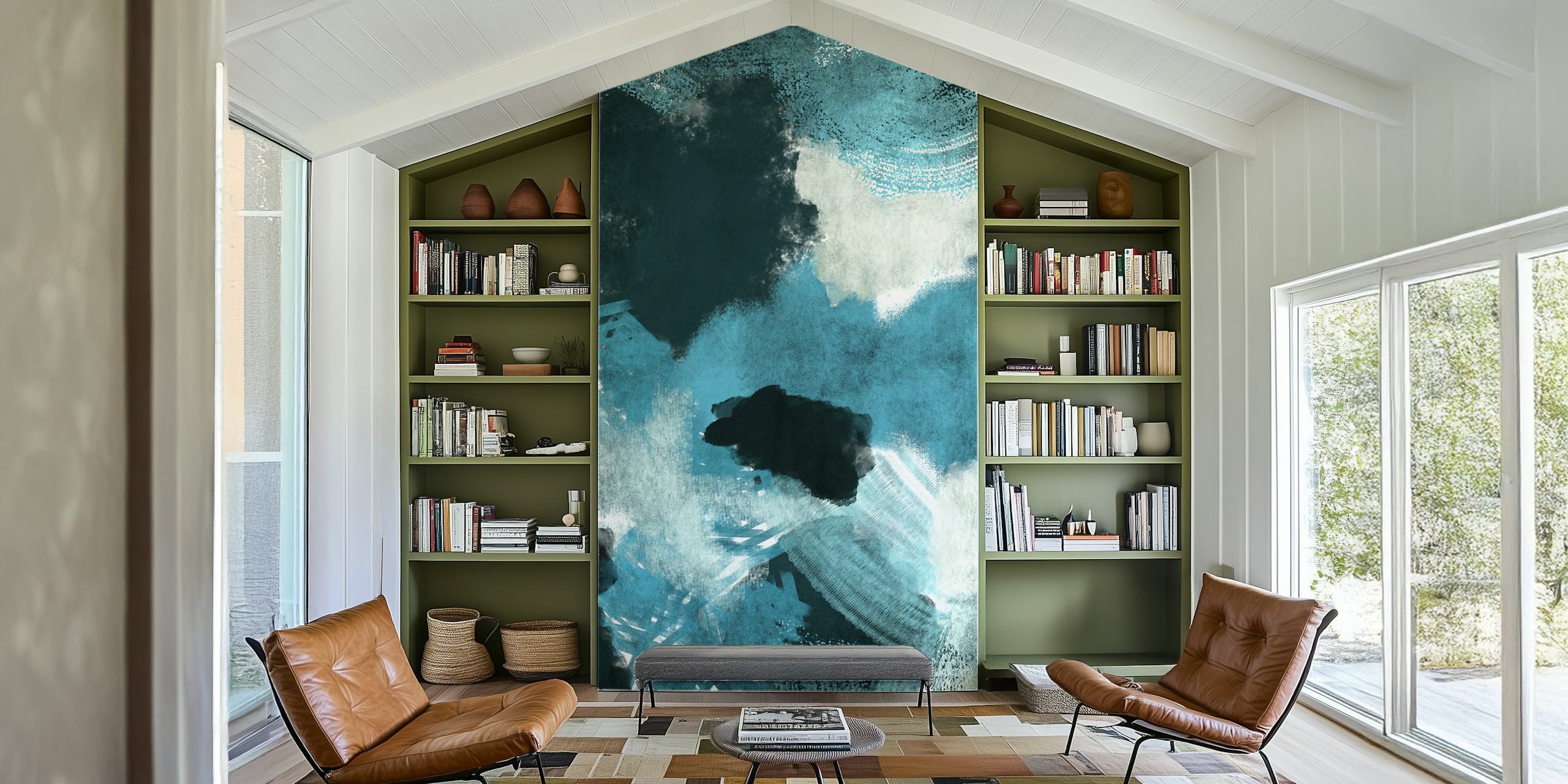 Papier peint Ocean Mist dans une pièce élégante