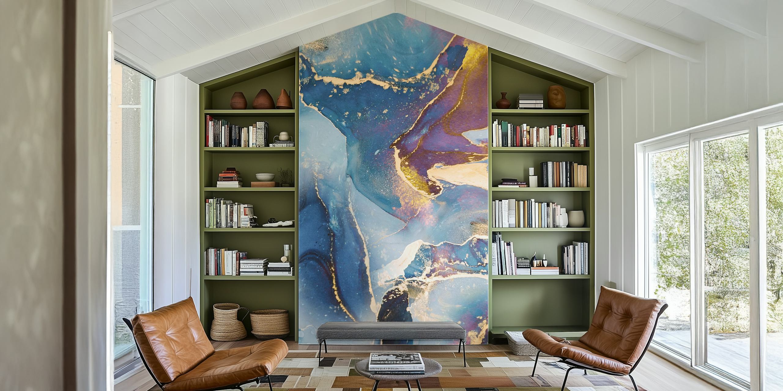 Carta da parati Sapphire Dreams Abstract in esposizione