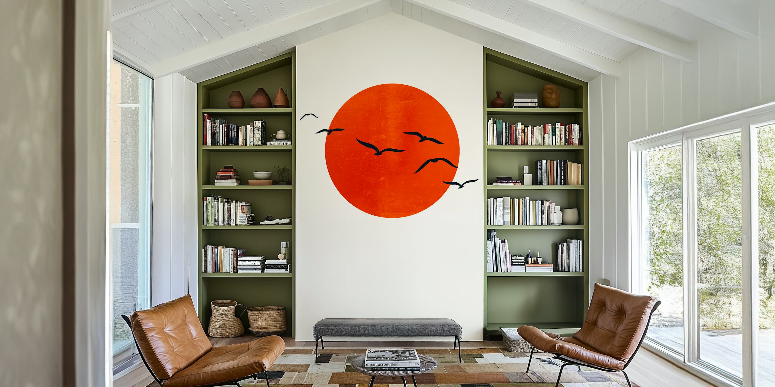 A Sunny Day tapetdesign i ett rum