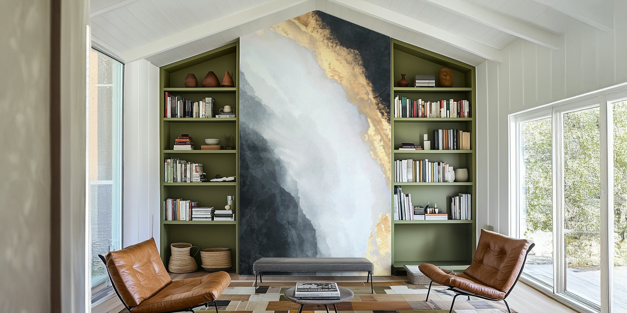 Elegant tapetdesign i et rum