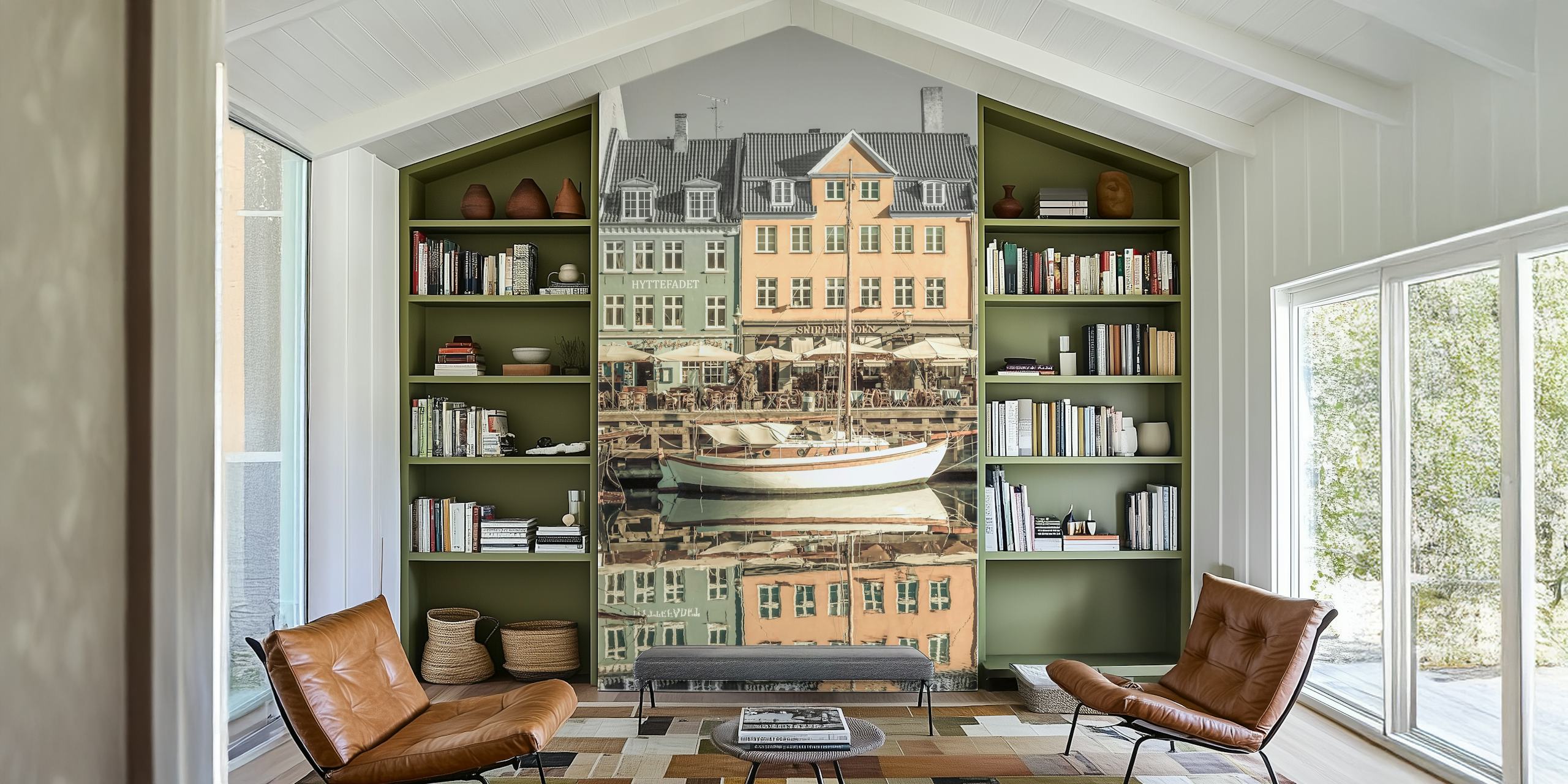 Copenhagen vintage wallpaper in a room