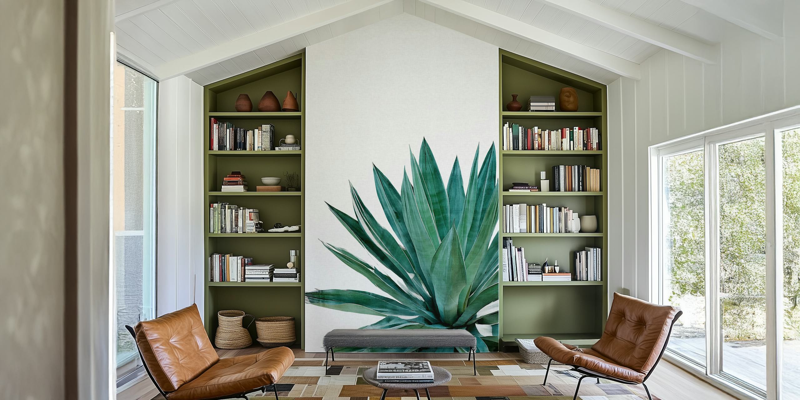 Carta da parati Agave Cactus in una stanza