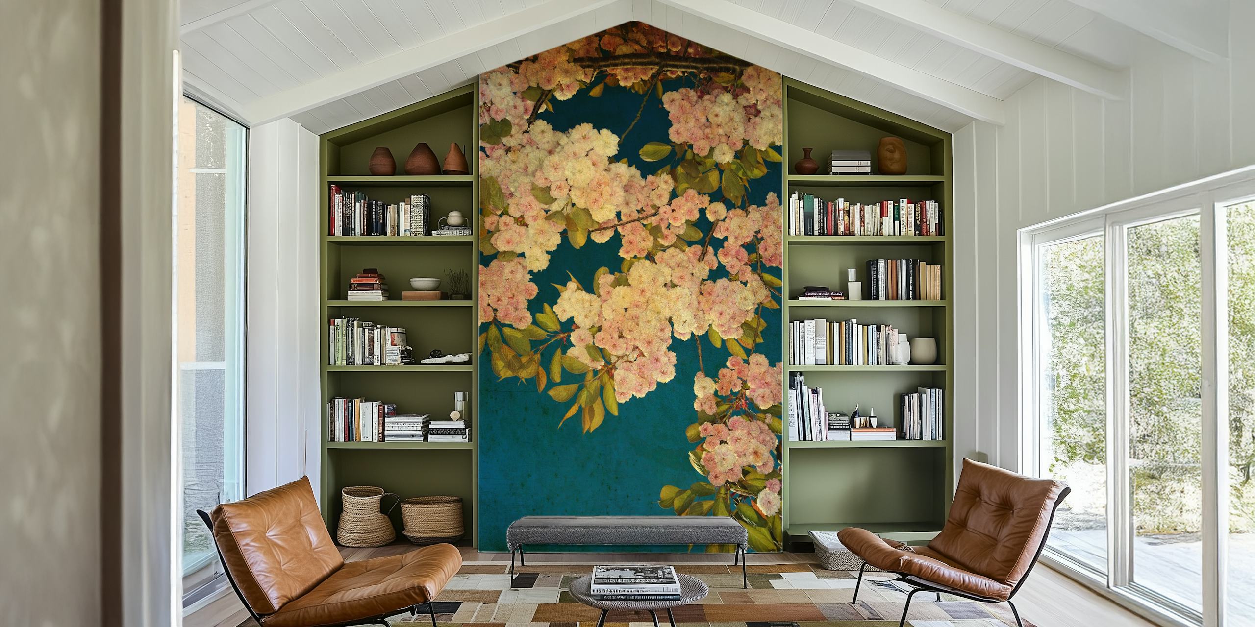 Blossoming Cherry Serenity wallpaper in a room