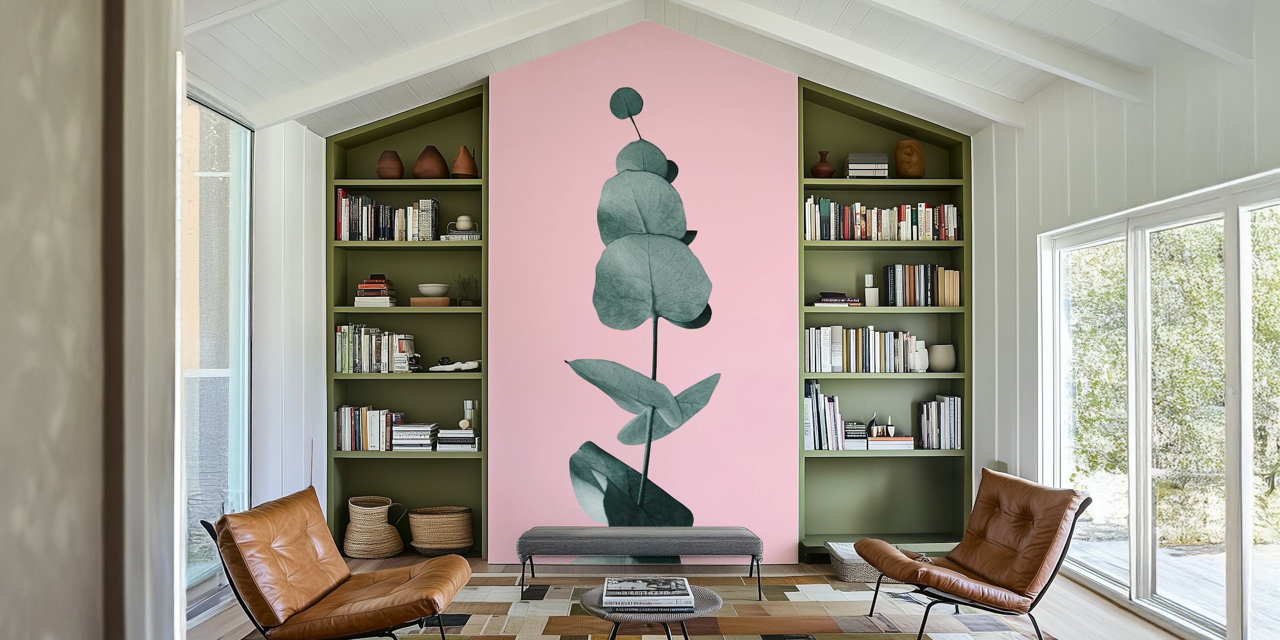 Eucalyptus Delight Glam 2 avec un fond rose