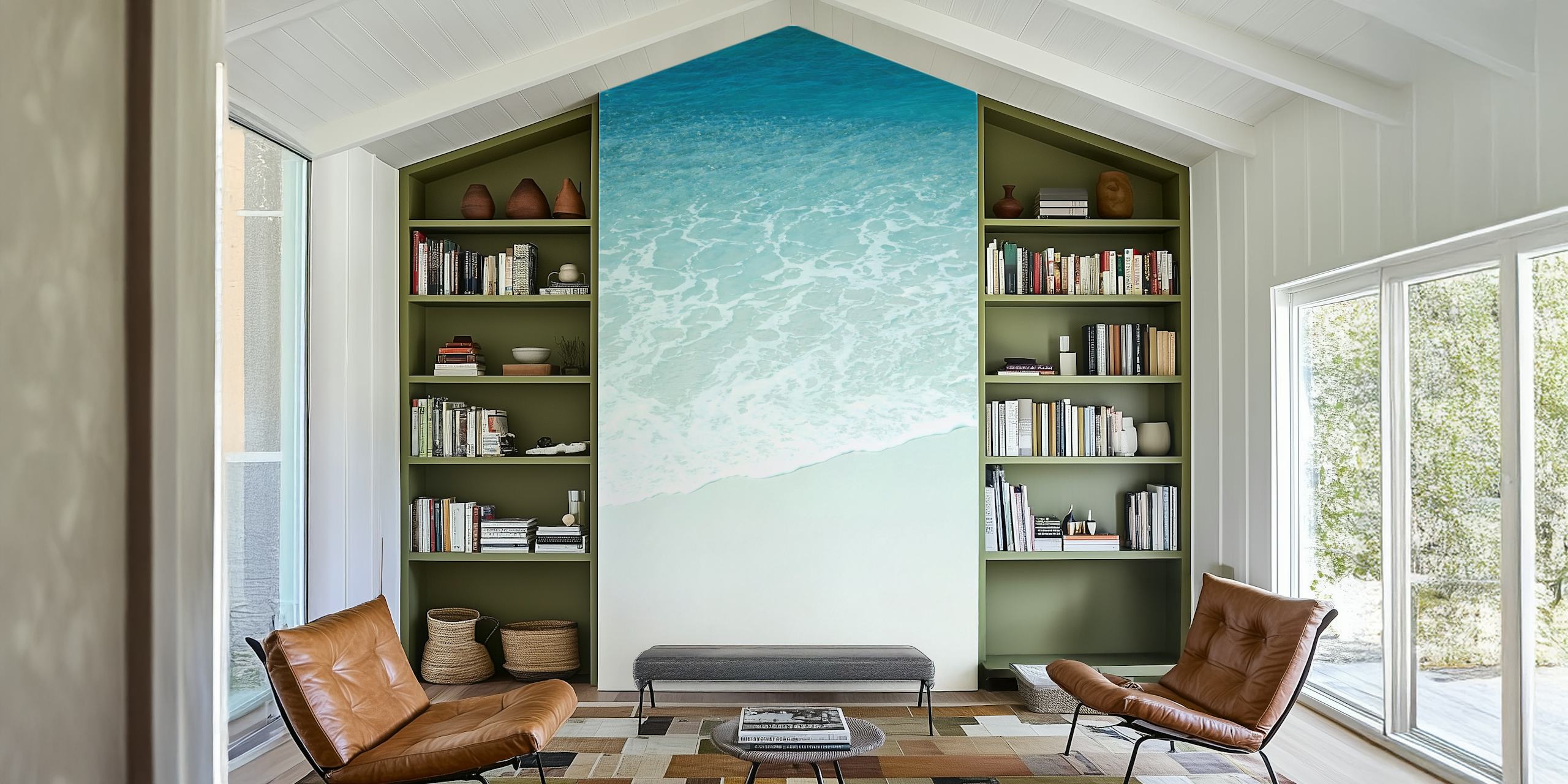 Caribbean Ocean wallpaper in a room