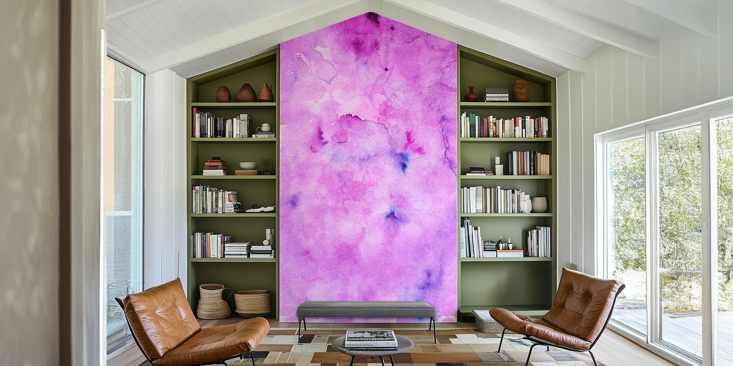 Mermaid Unicorn Abstract 2 wallpaper in a room