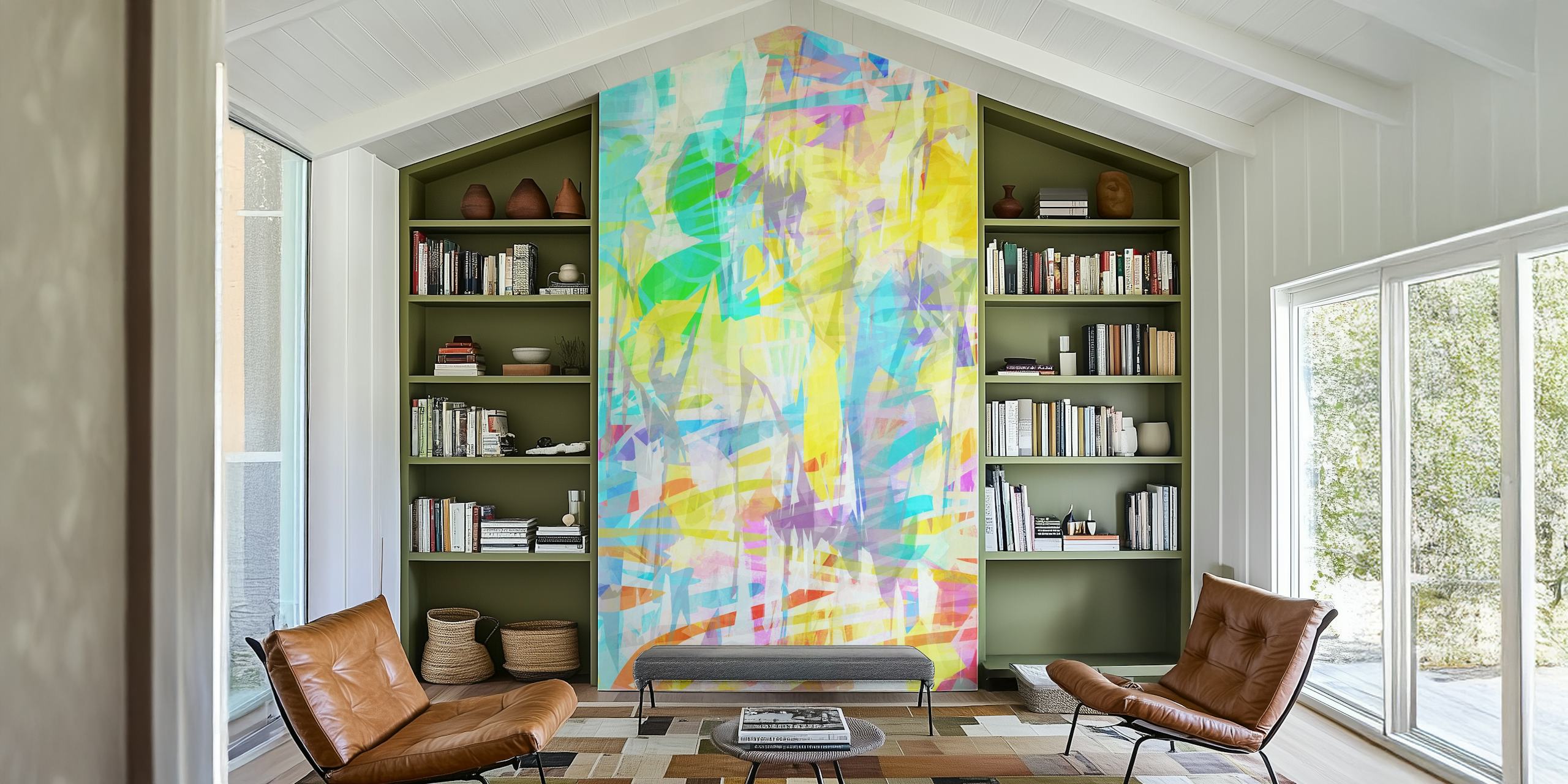 Joy Joy 1 värikäs tapetti huoneessa