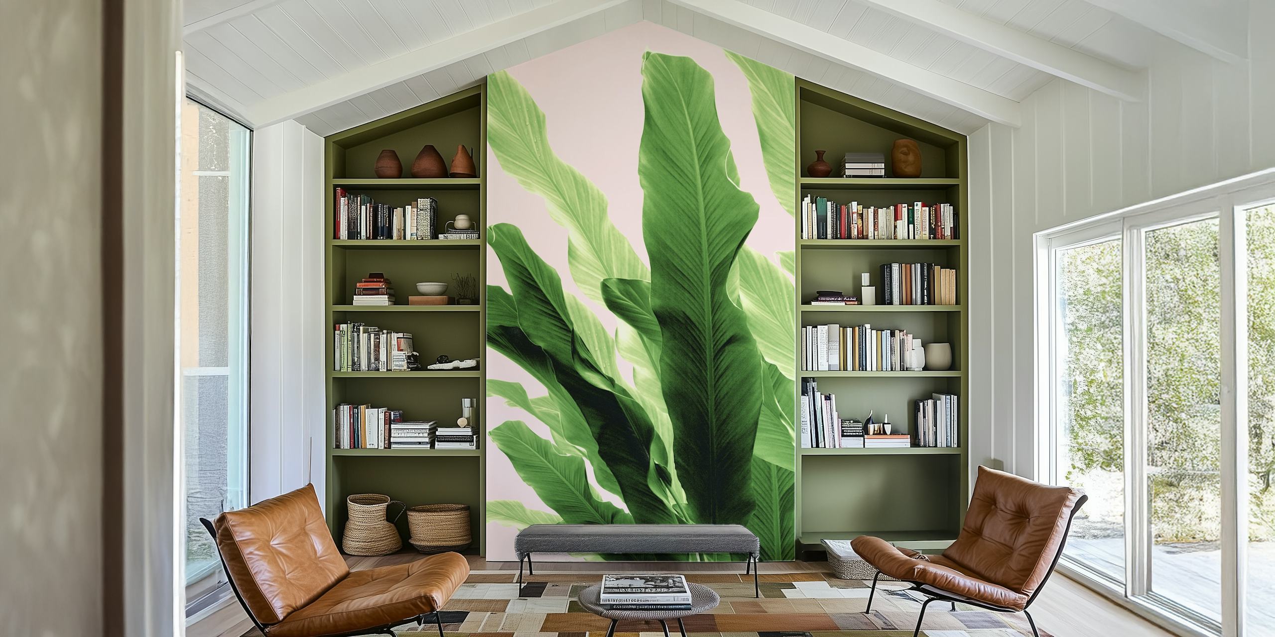 Tropiskt mönster av Banana Leaves Jungle 4