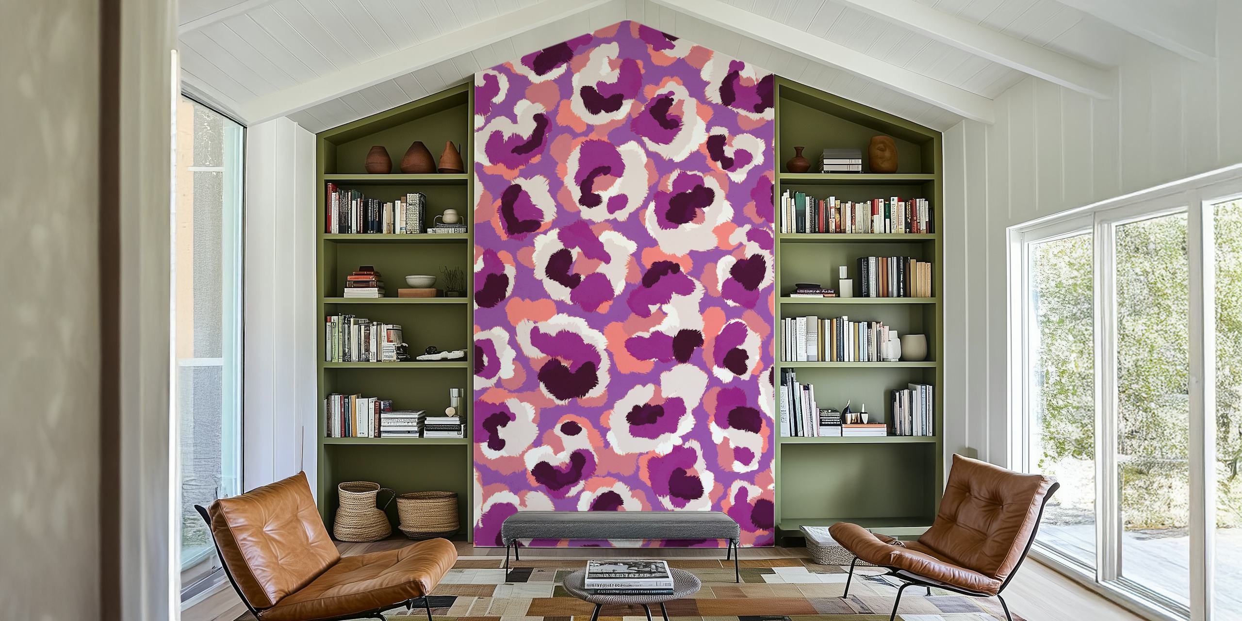 Ταπετσαρία Viola Pattern σε ρύθμιση δωματίου