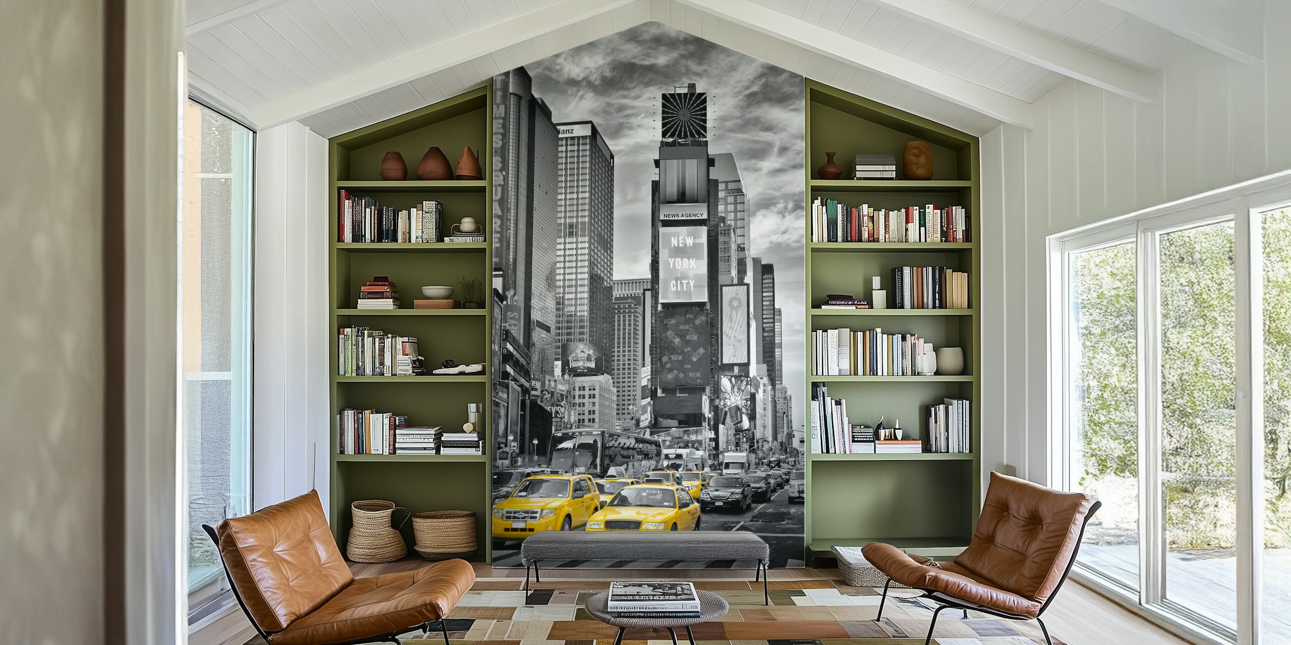 Papier Peint New York City Times Square Dans Une Chambre
