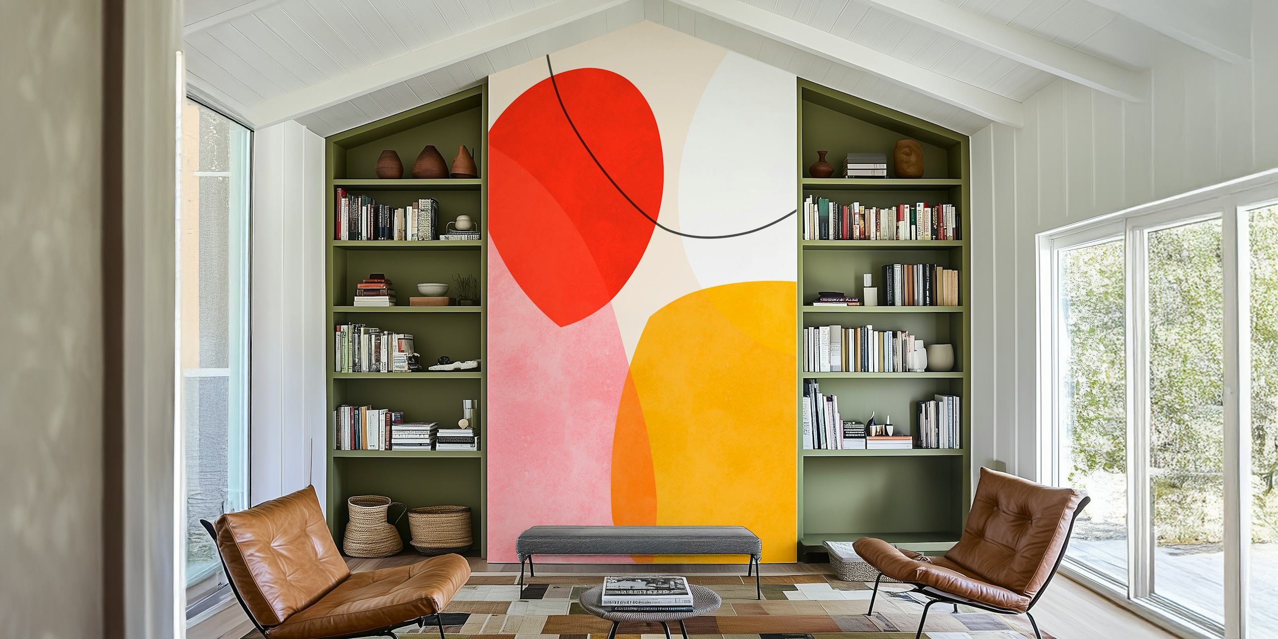 Colorful abstract shapes tapeta u sobi