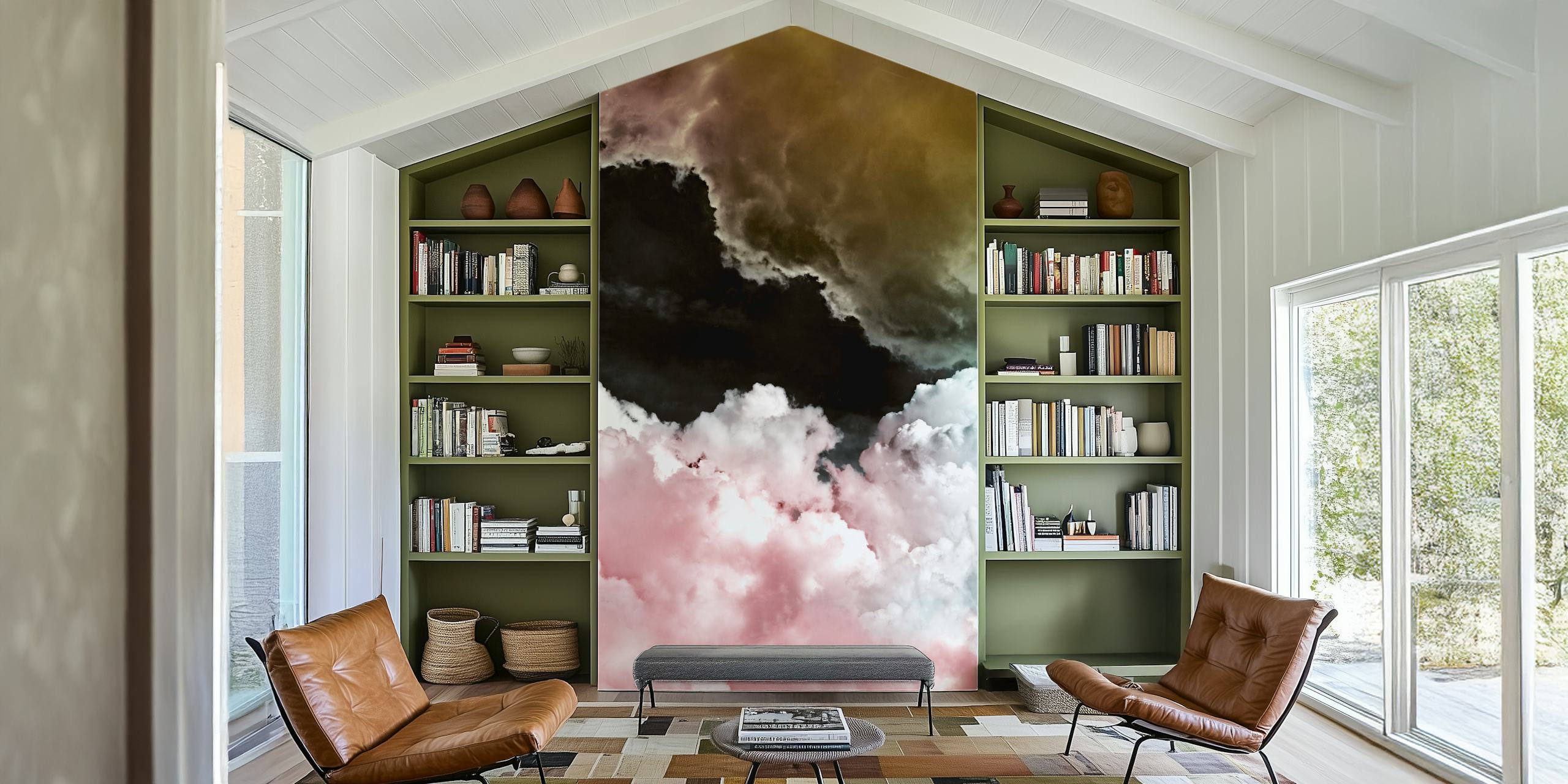 Papier peint Pink clouds dans une pièce