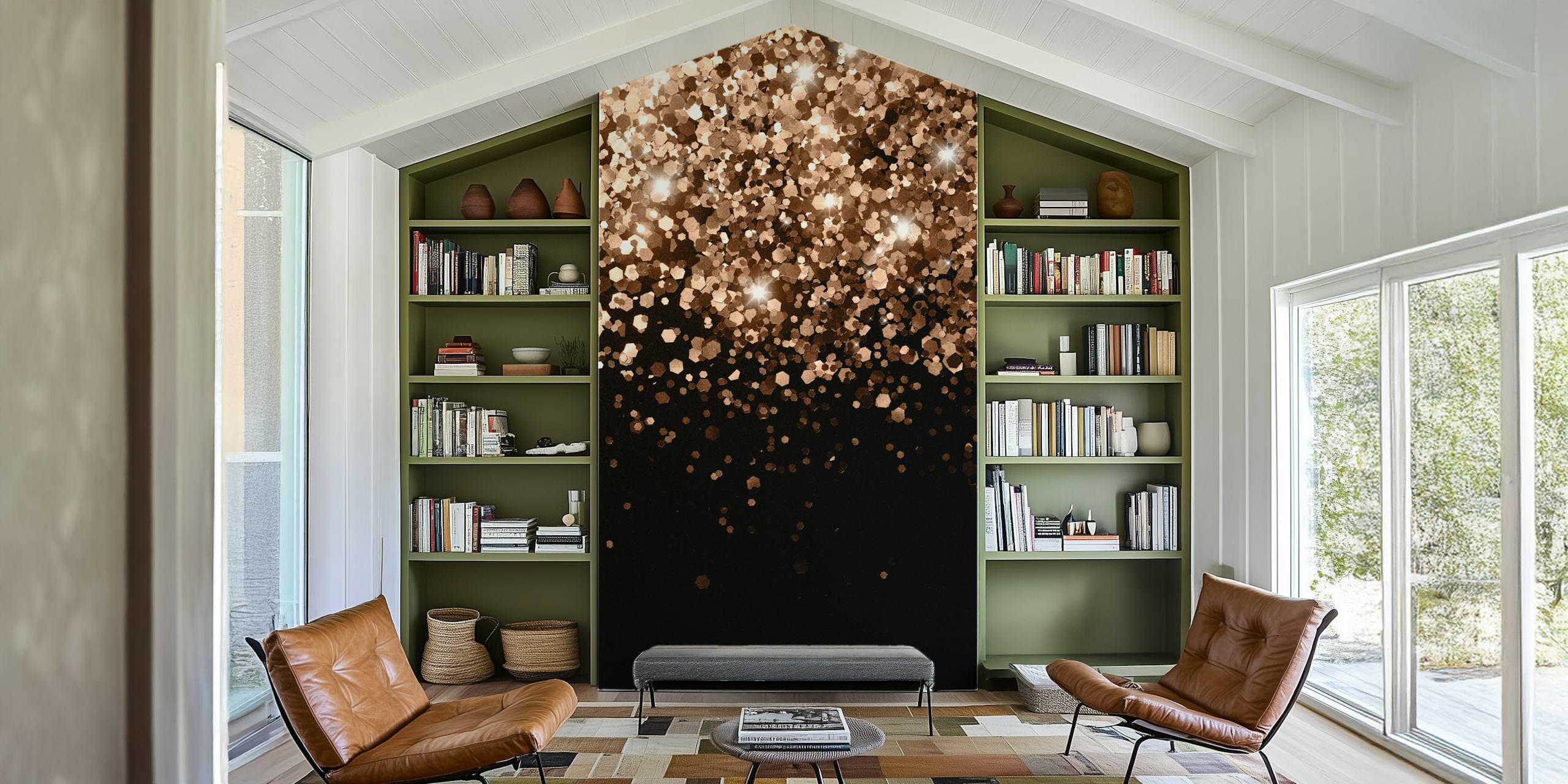 Fototapeta Night Brown Black Glitter s přechodem od hnědé po černou