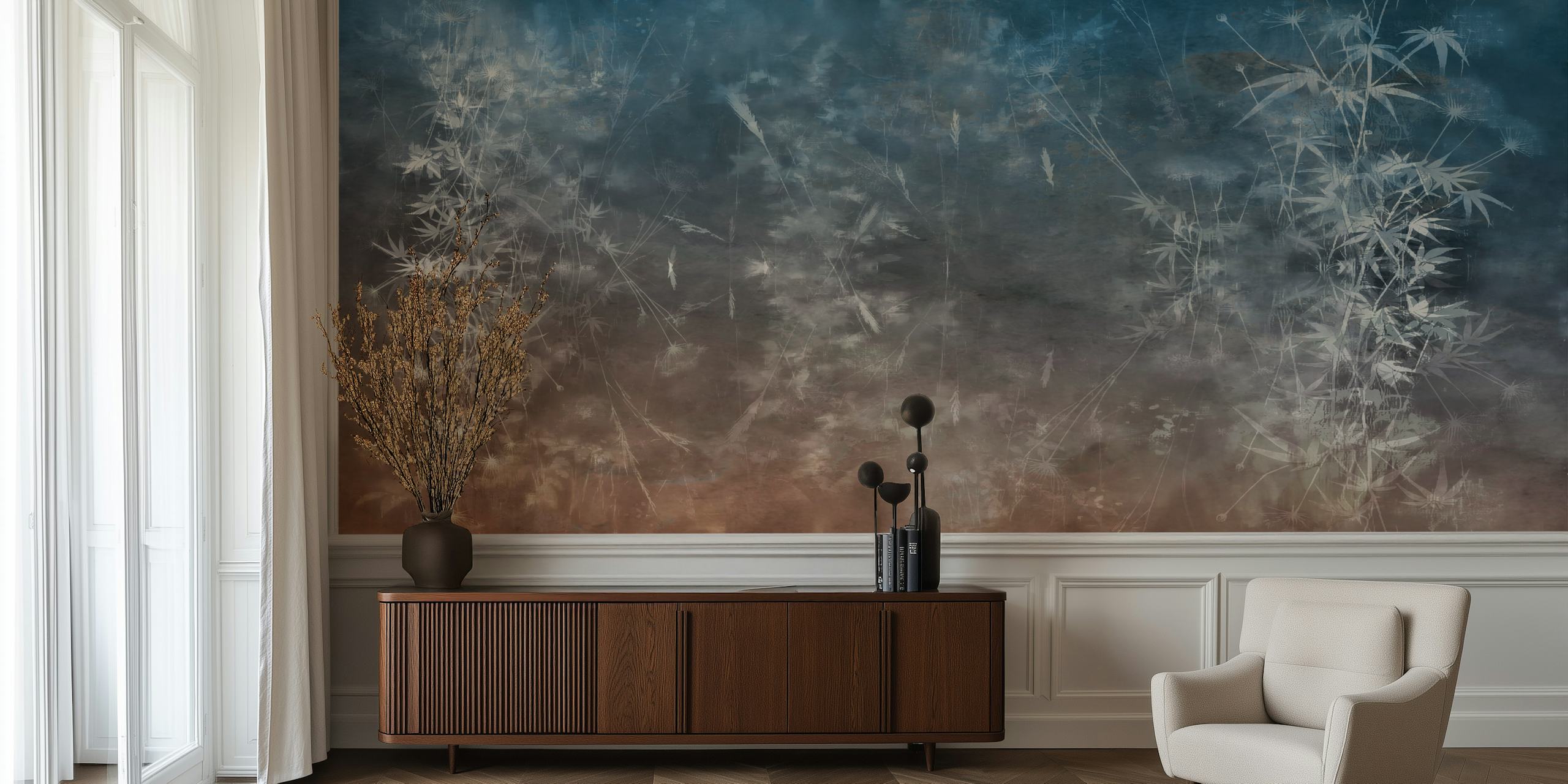 Serenity Meadow wallpaper in a room