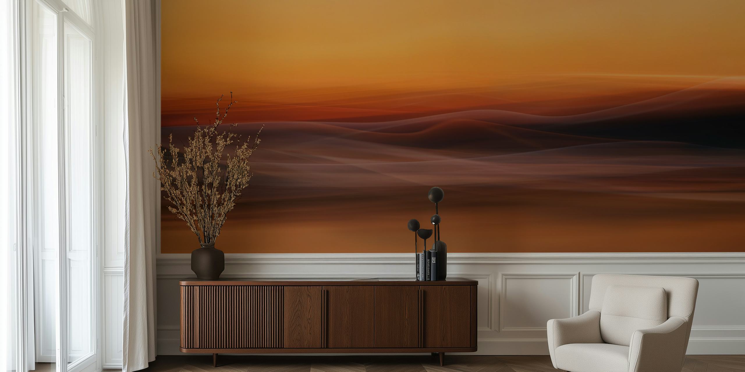 Design de papel de parede que apresenta cores abstratas suaves