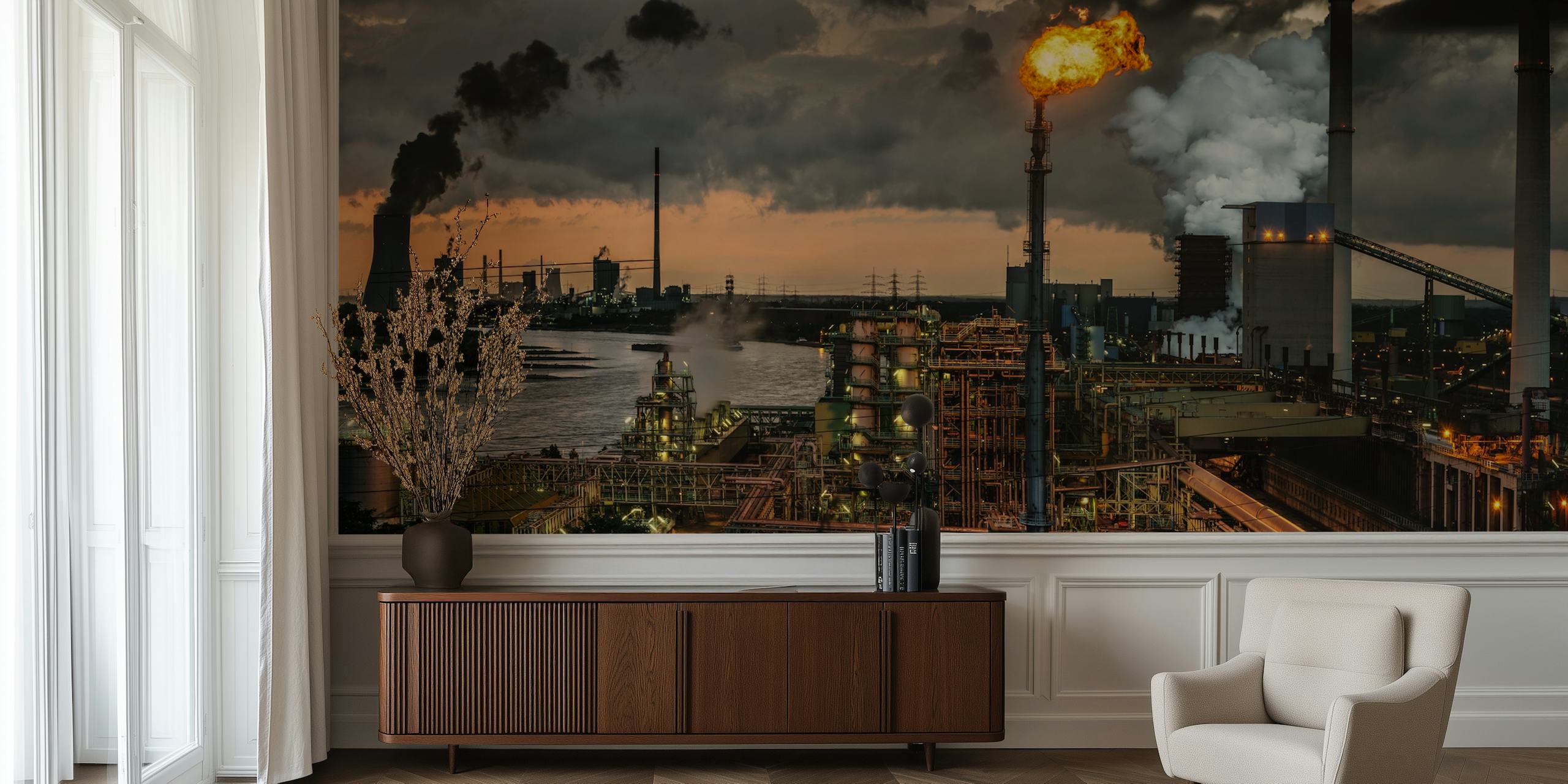 Βιομηχανικός σχεδιασμός ταπετσαρίας σε μοντέρνο περιβάλλον