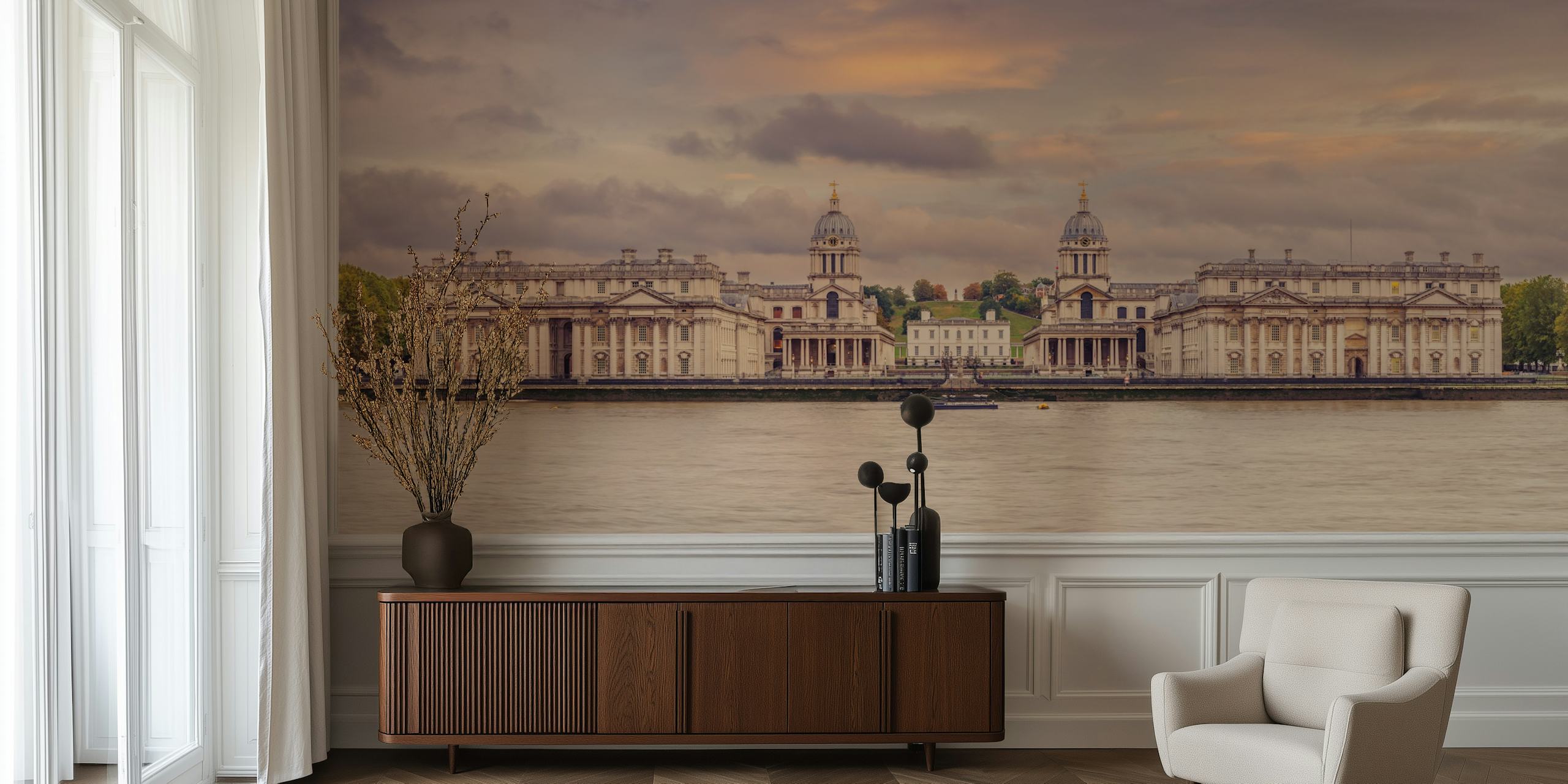 Royal Naval College behang in een kamer