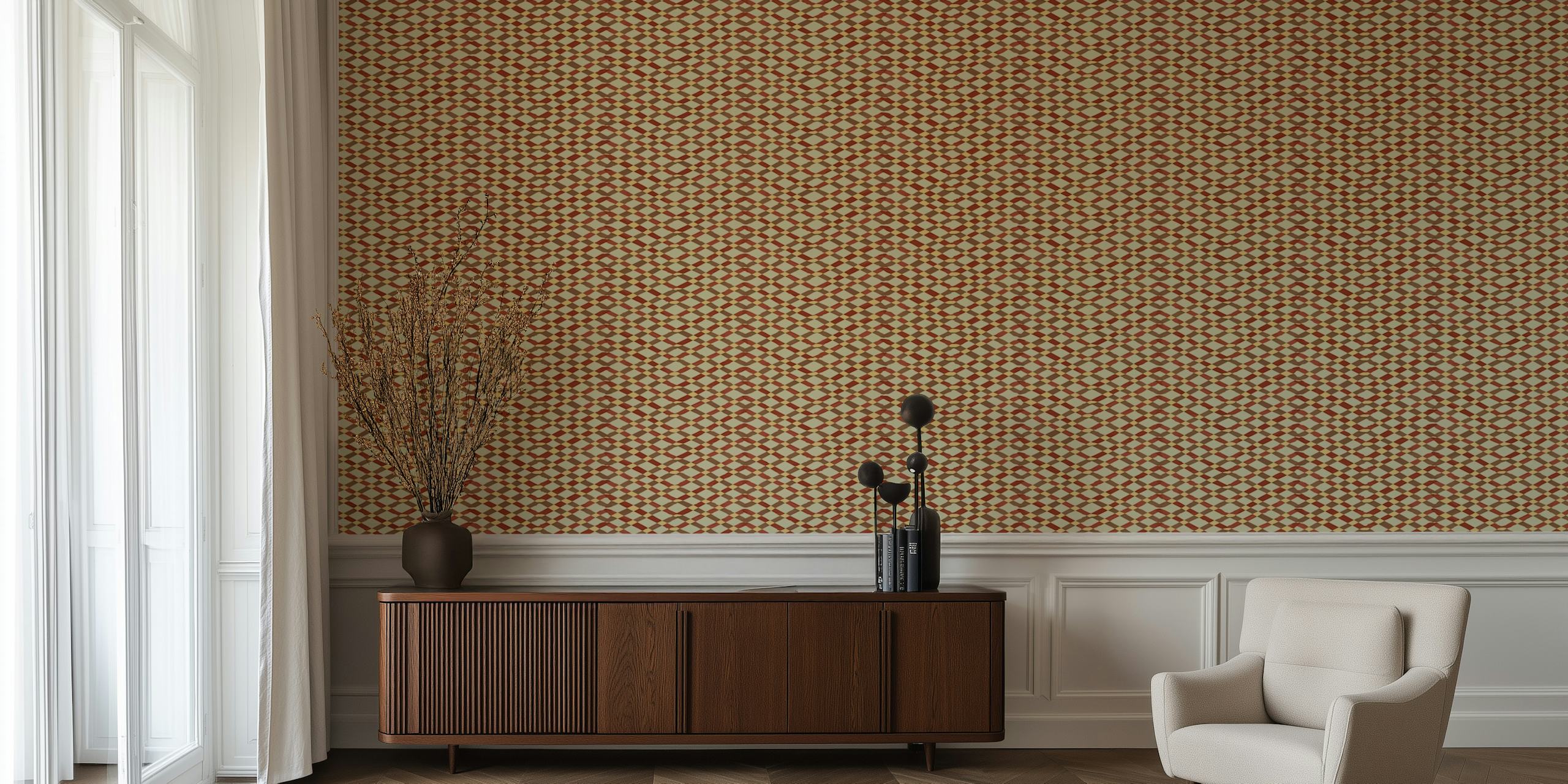 Papier peint Grid Day dans une pièce moderne